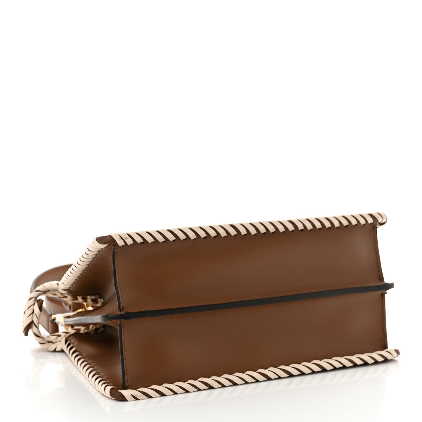 Calfskin Cord Small Peekaboo I SEE U Satchel Gianduia Multicolor