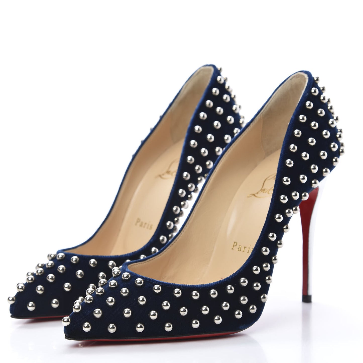 Velvet Specchio Billy Spikes Pumps 37 Silver Eclipse