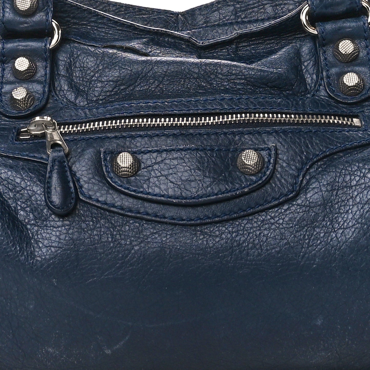 Agneau Giant 12 Silver Hardware City Bleu Obscur