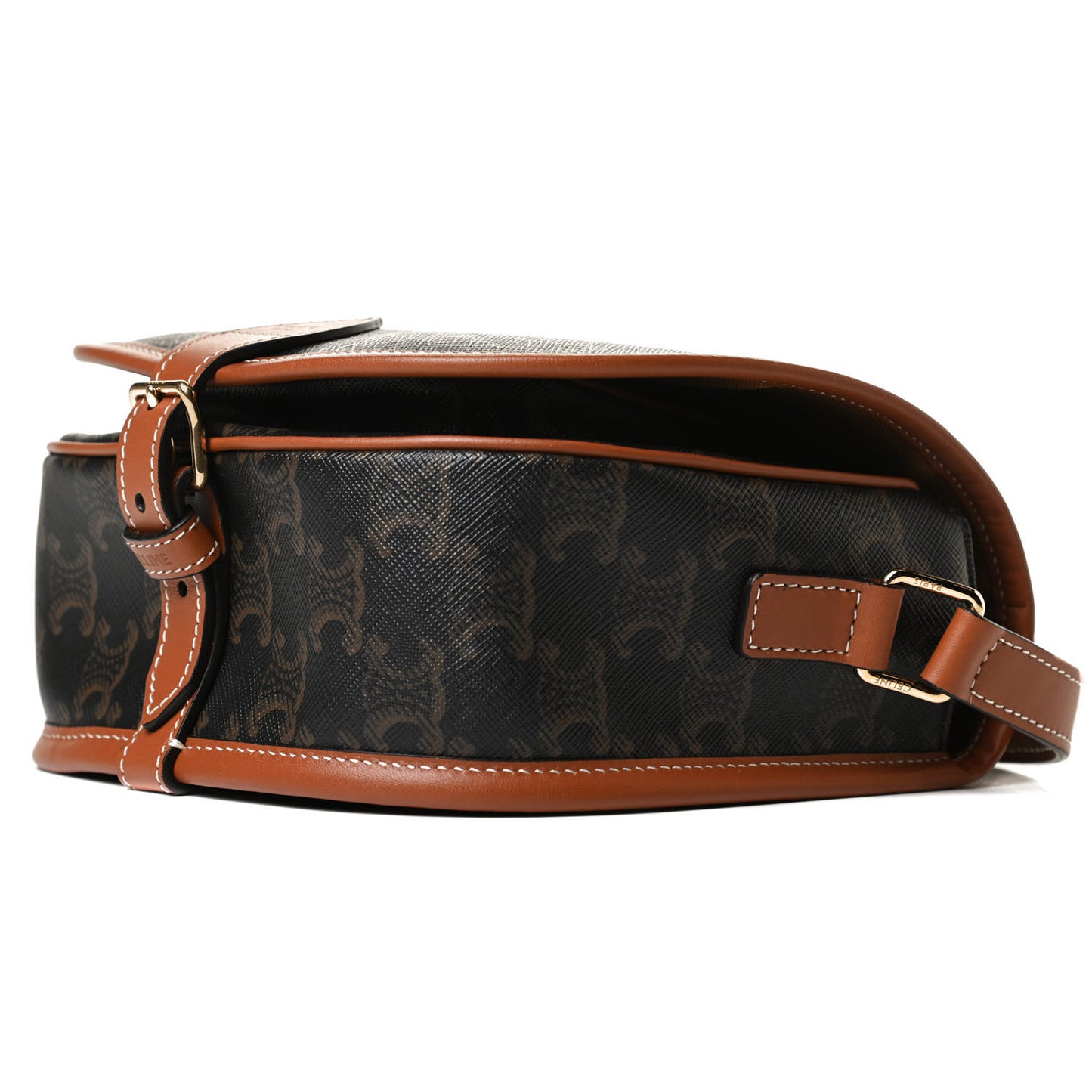 Triomphe Canvas Medium Folco Bag Tan