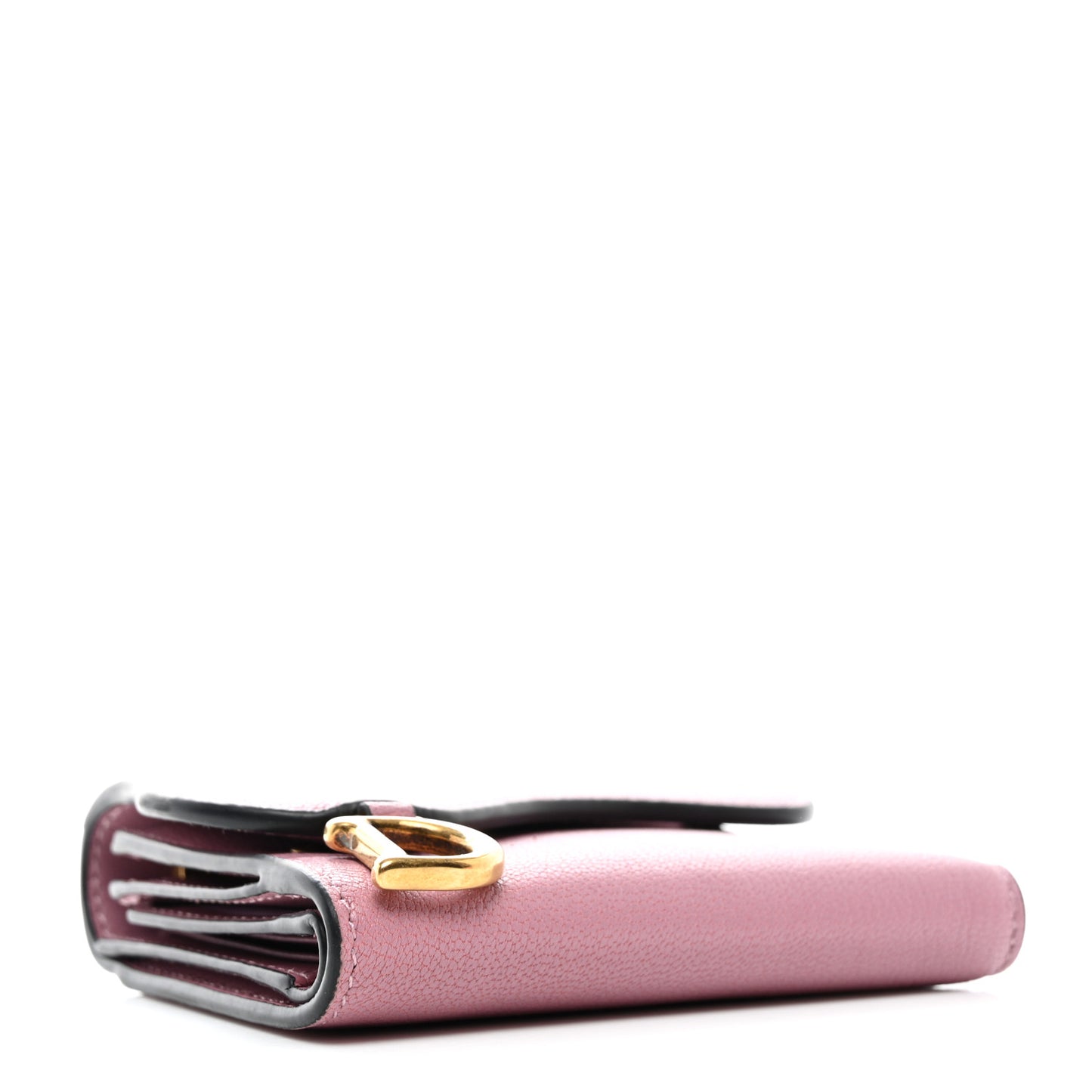 Goatskin Saddle Lotus Wallet Pink
