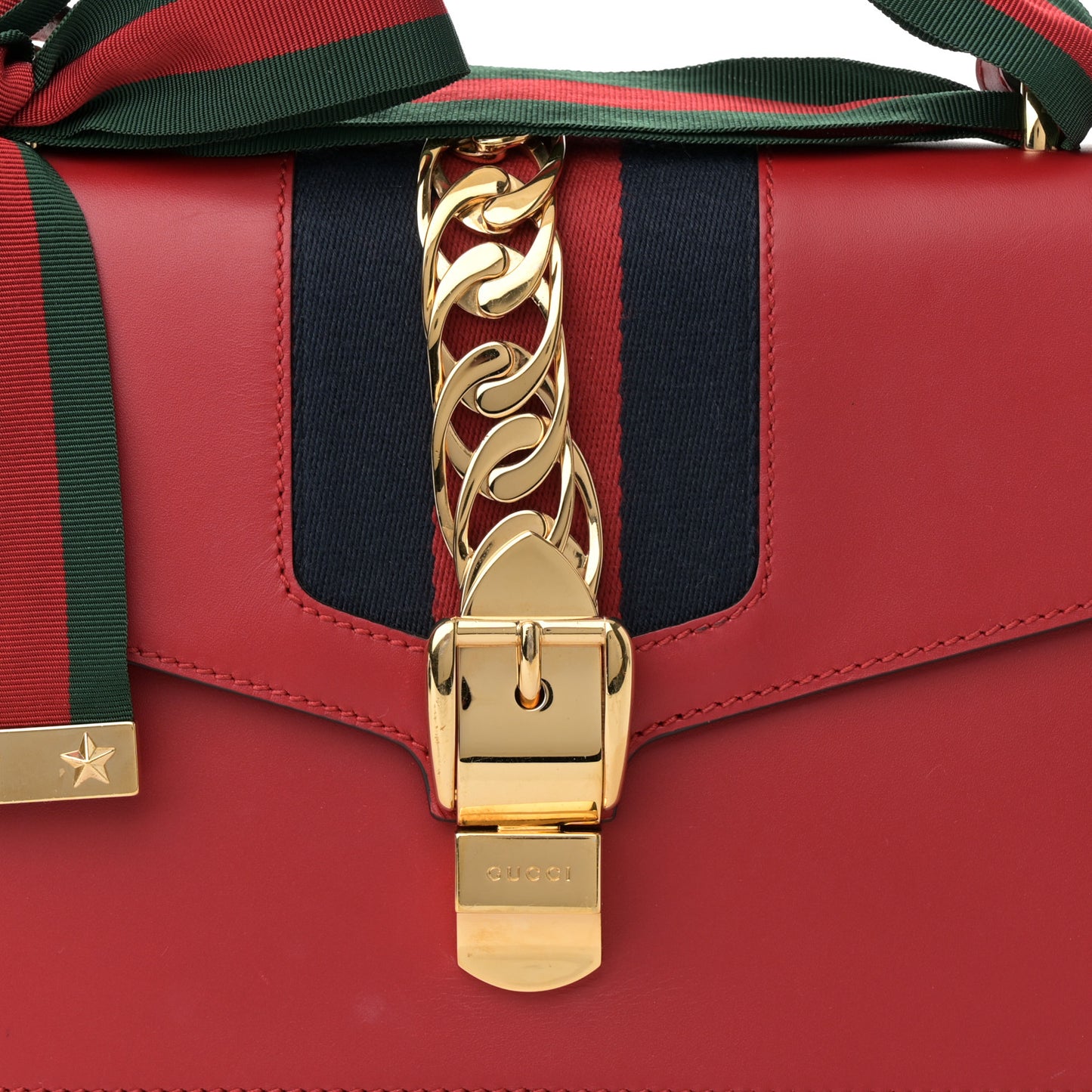Calfskin Small Sylvie Shoulder Bag Hibiscus Red