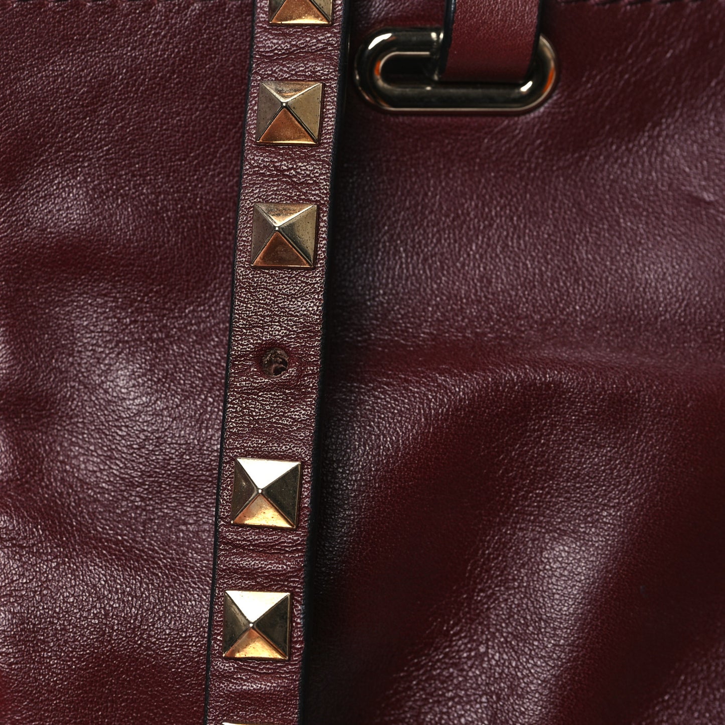 Vitello Medium Rockstud Tote Camelia