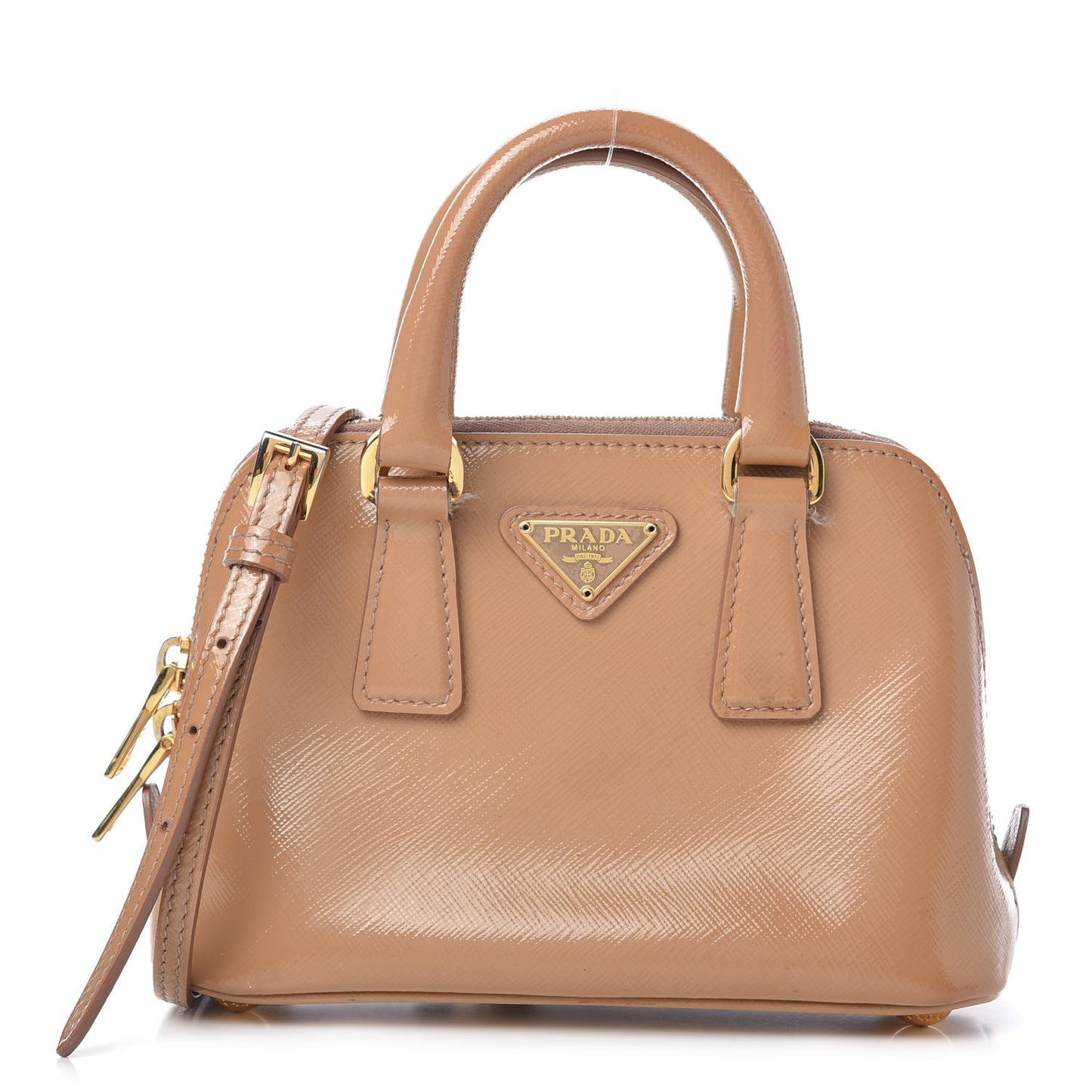 Saffiano Vernice Mini Promenade Tote Noisette
