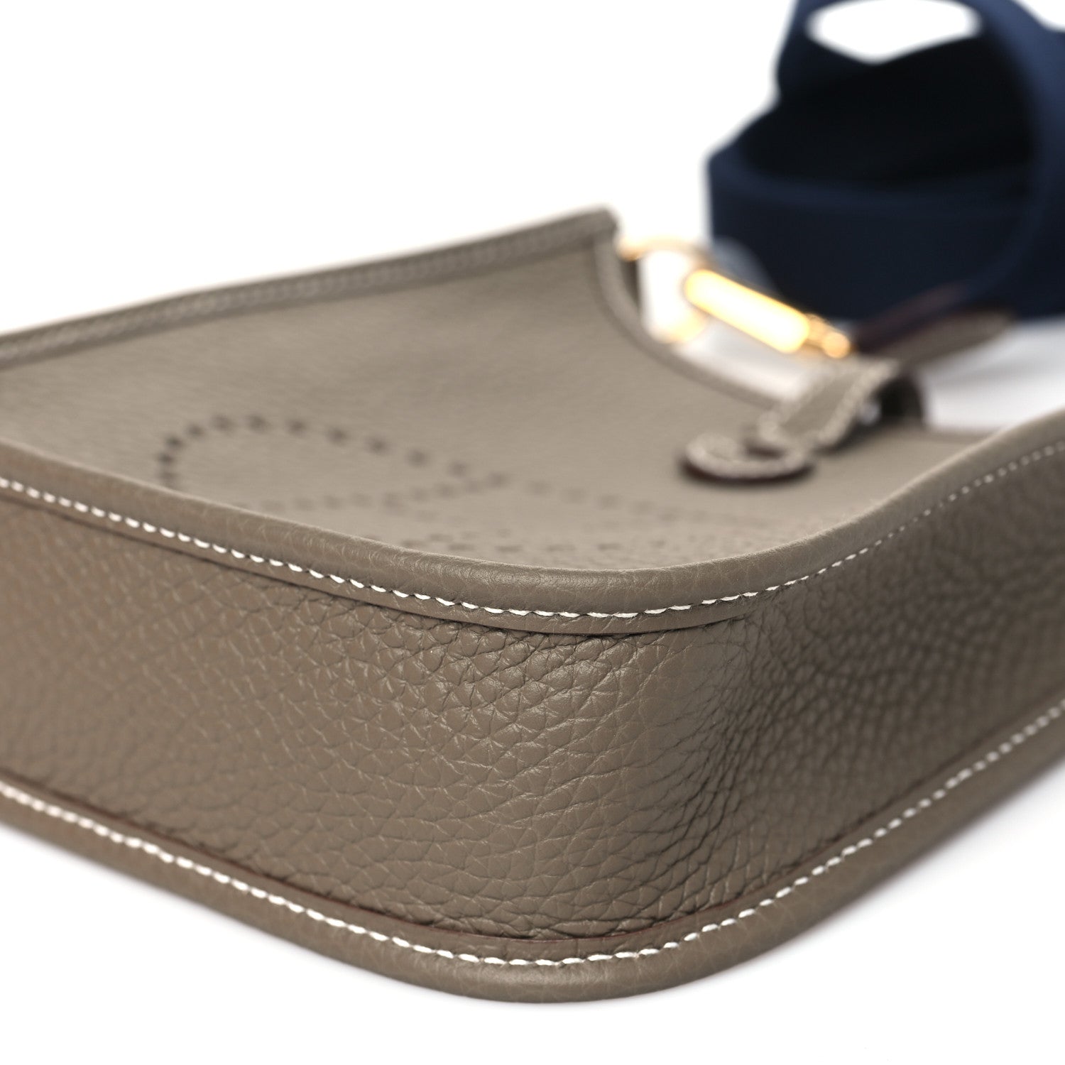 Hermes Taurillon Clemence Amazone Evelyne TPM Etoupe Bleu Indigo 10 of 11
