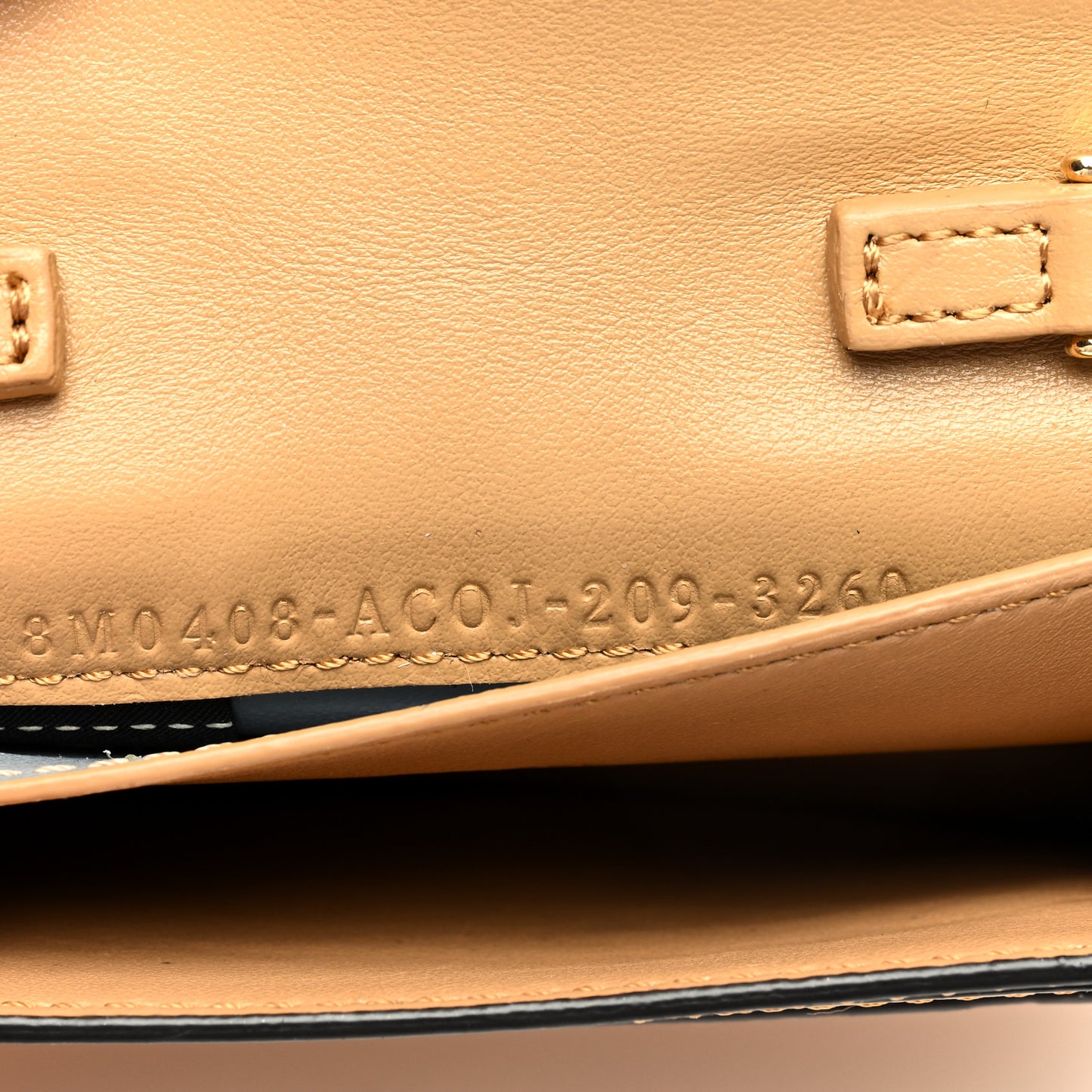 Vitello Termolagoon F is Fendi FF 1974 Embossed Geometric Flap Wallet On Chain Miele Scuro