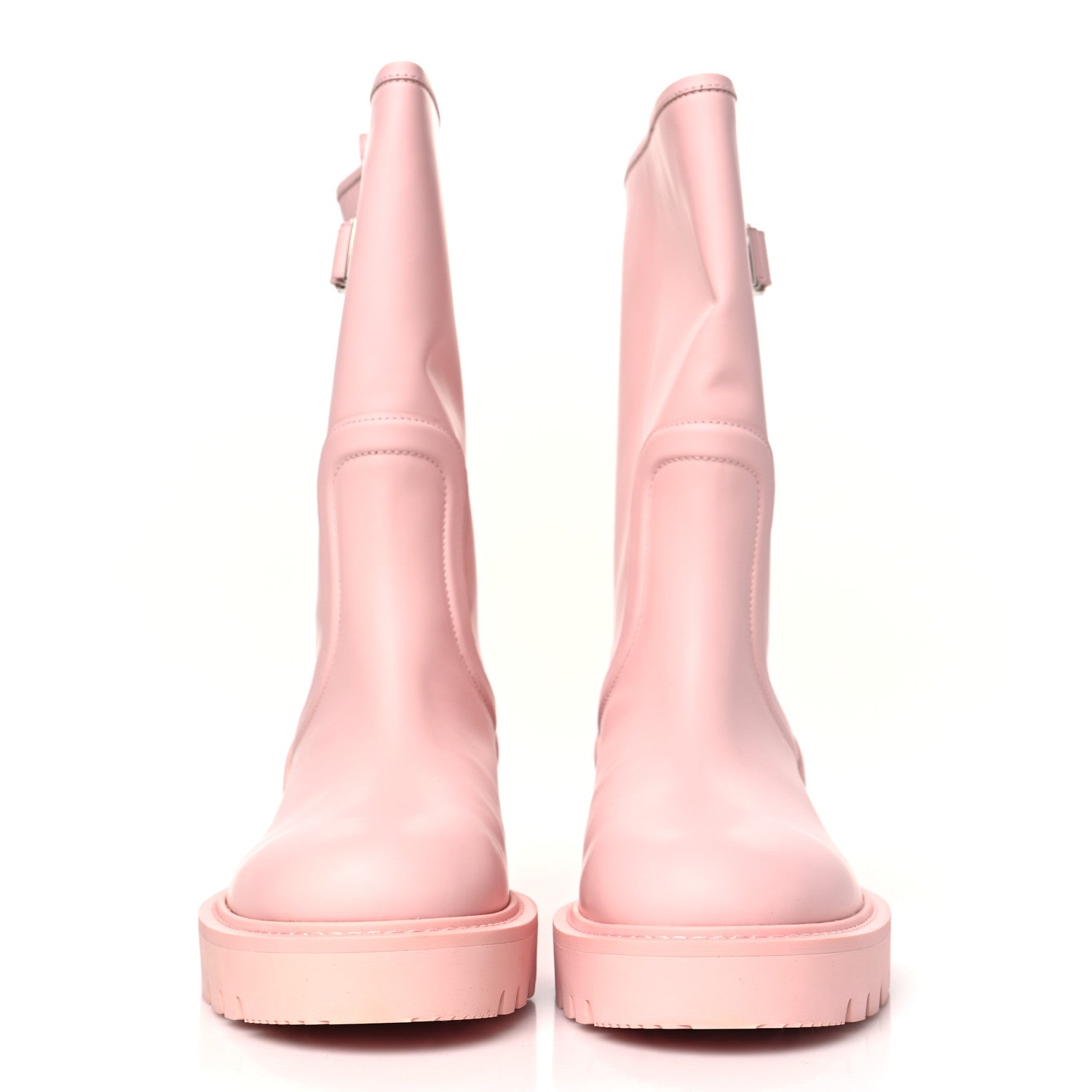 Louis Vuitton Rubber Calfskin Territory Flat Boots 39 Pink 2 of 8