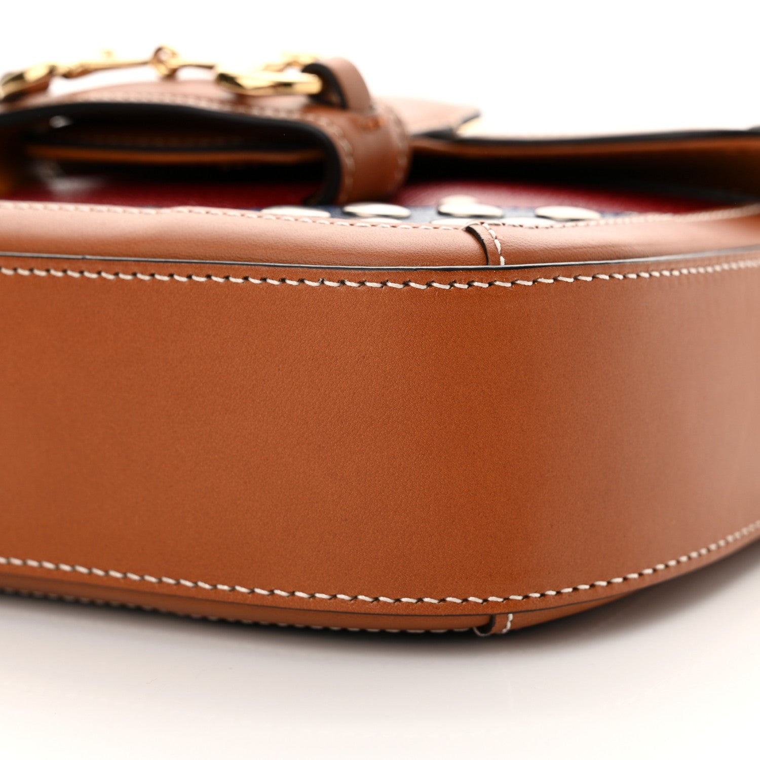 Gucci Snakeskin Studded Web Mini Horsebit 1955 Shoulder Bag Multicolor 10 of 11