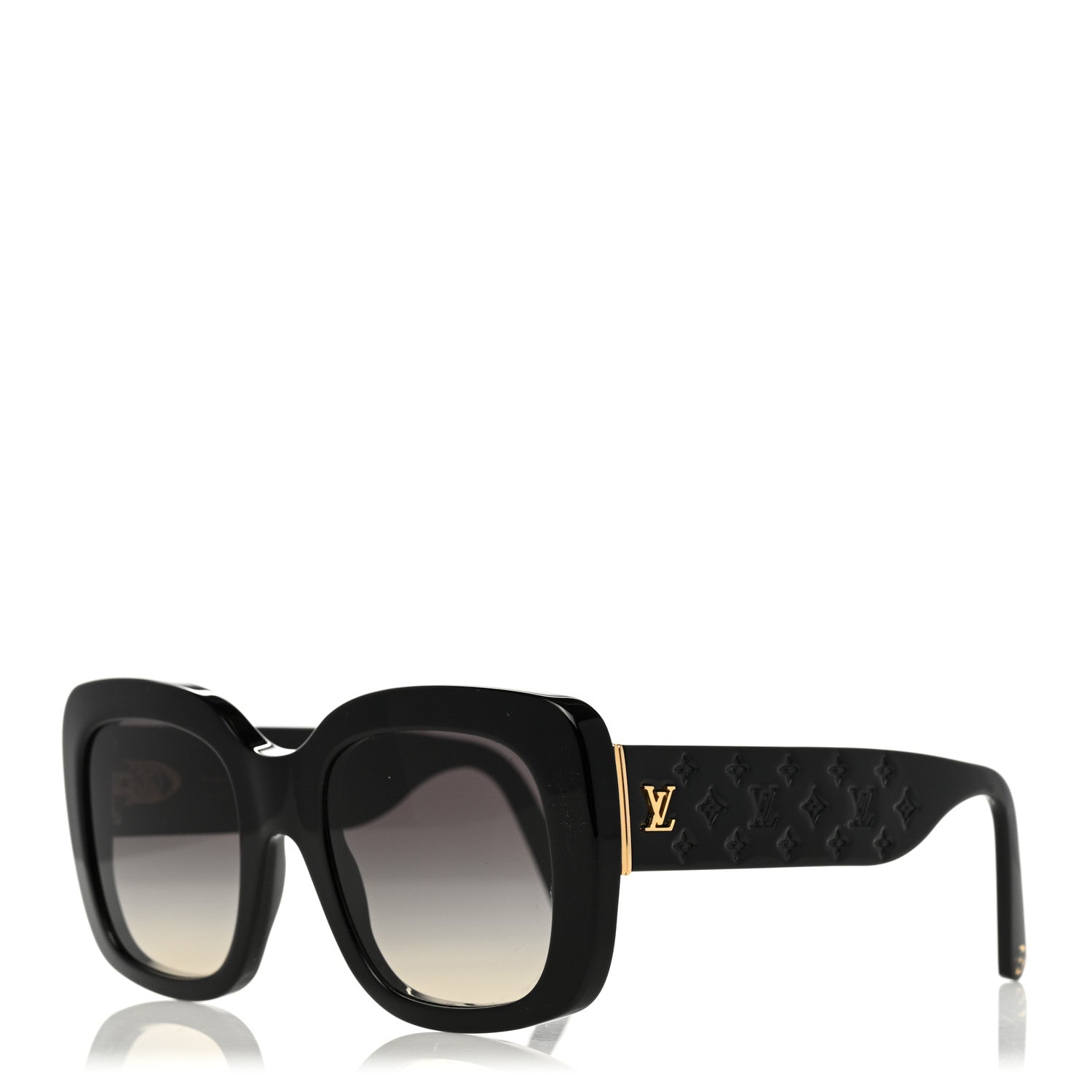 Louis Vuitton Square LV Empreinte Square Sunglasses Z1611W Black