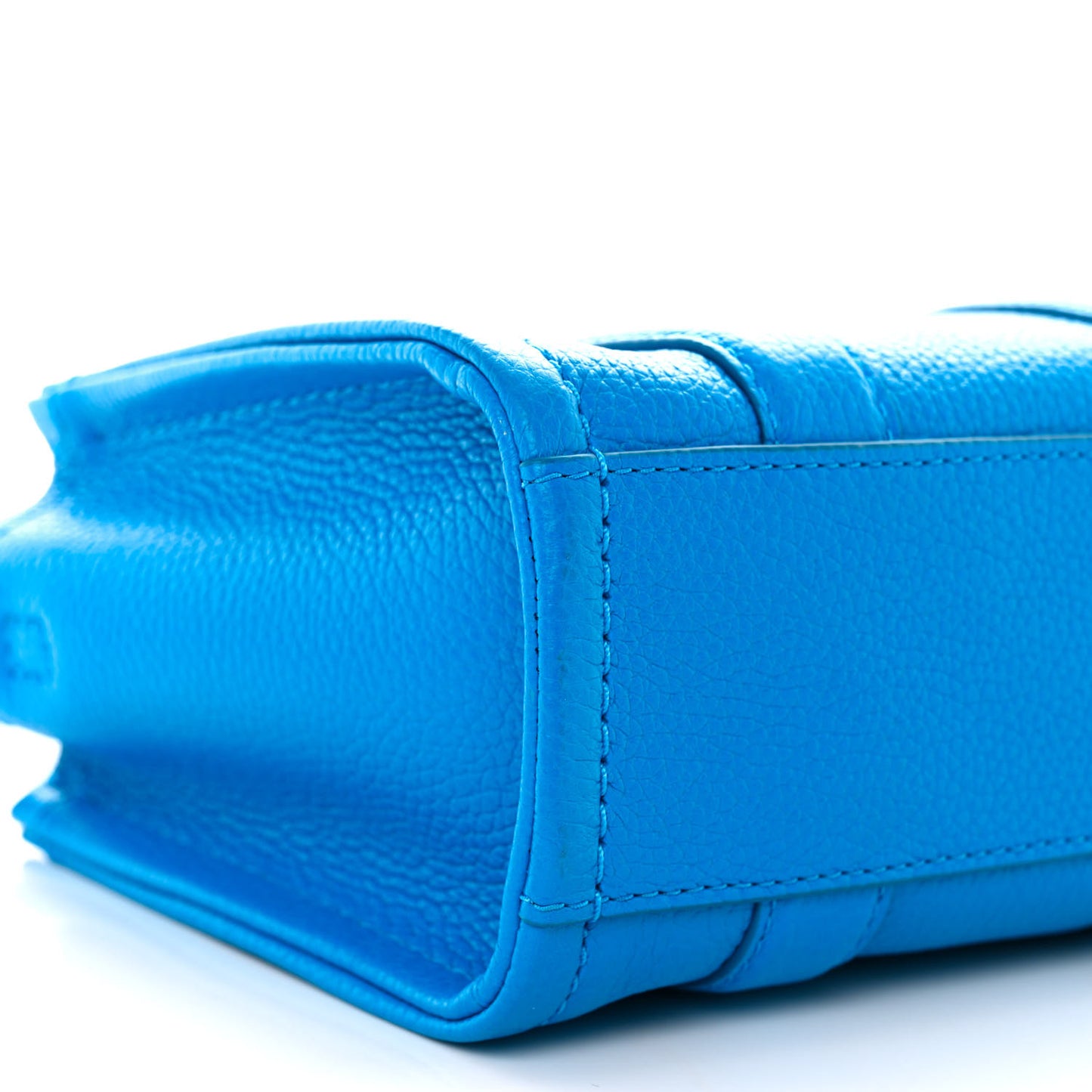 Grained Calfskin Micro The Tote Bag Scuba Pool