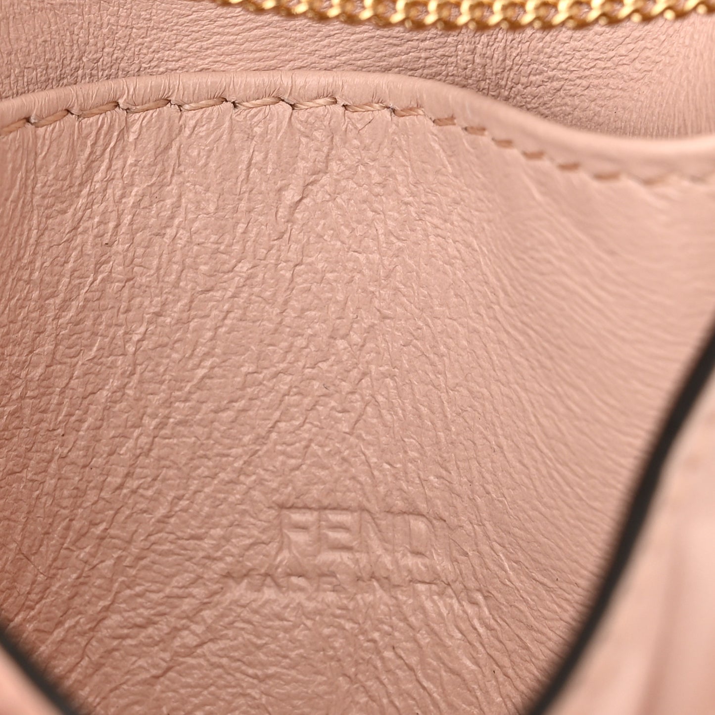 Nappa Matisse FF Embossed Nano Baguette Charm Rosa Quarzo