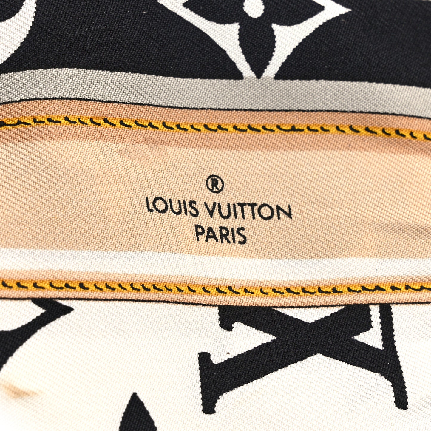Silk Monogram Confidential Bandeau Black