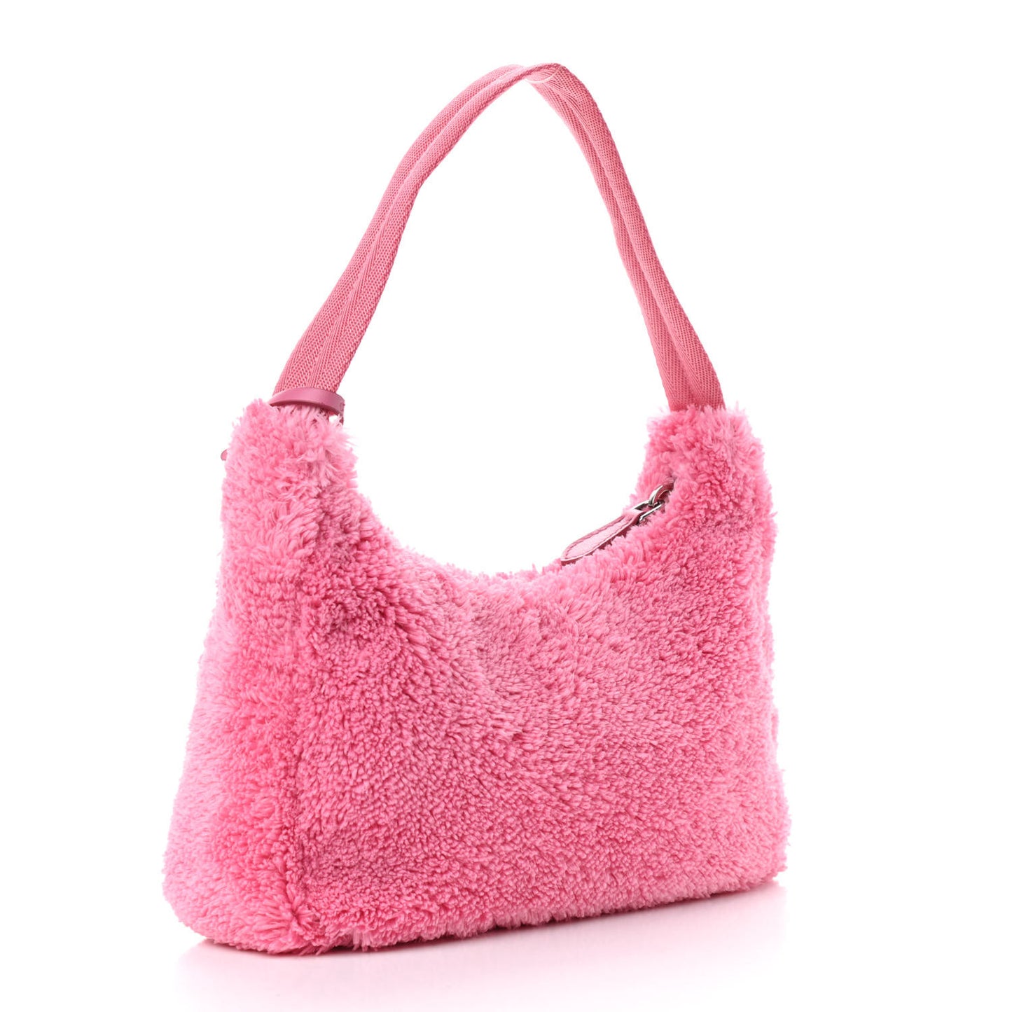 Terry Cloth Mini Re-Edition 2000 Bag Petalo Black