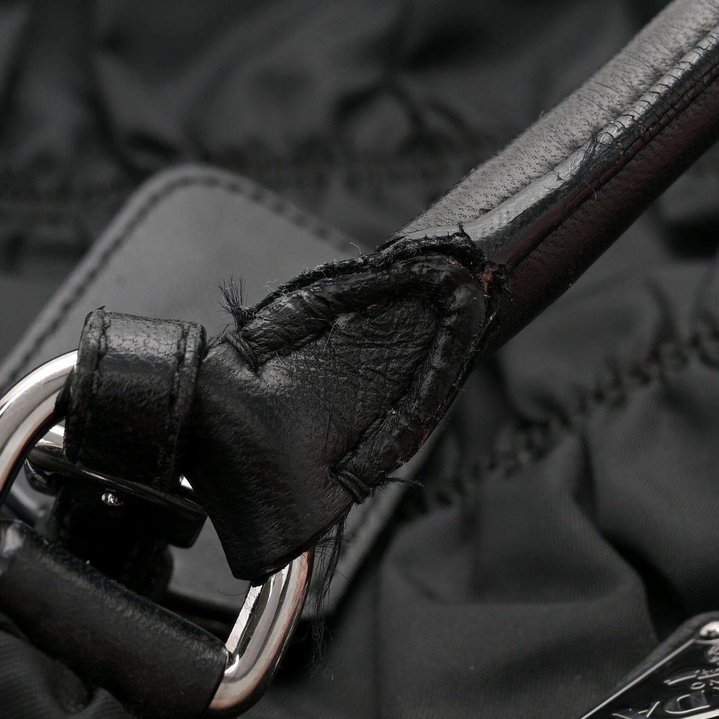 Tessuto Nylon Gaufre Tote Black