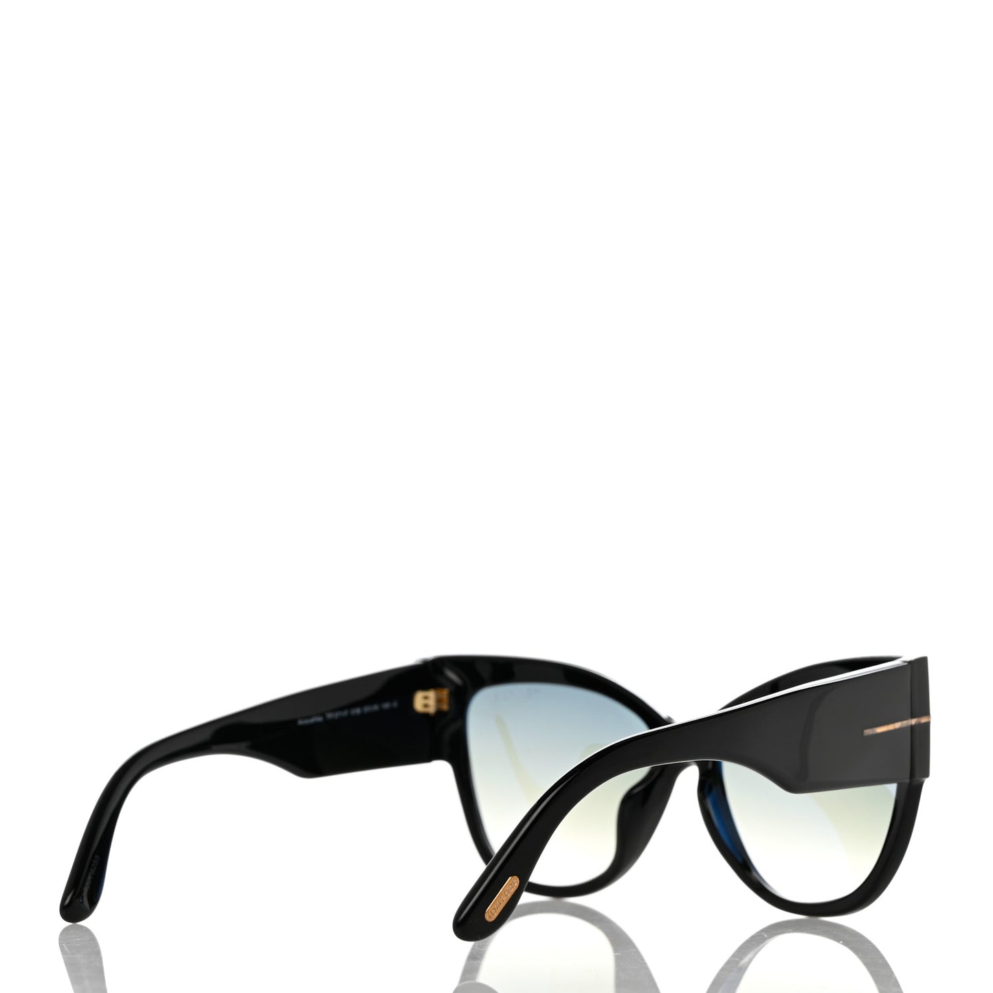 Acetate Anoushka Cat Eye Sunglasses TF371 Black