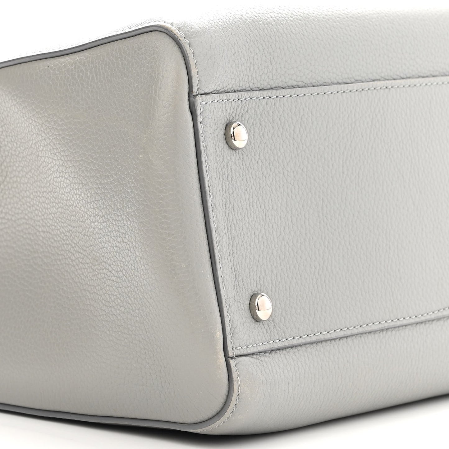 Grained Calfskin Small Neo Executive Shopper Tote Grey