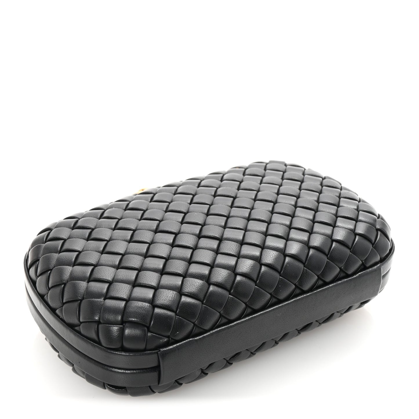 Nappa Intrecciato Knot Clutch Black