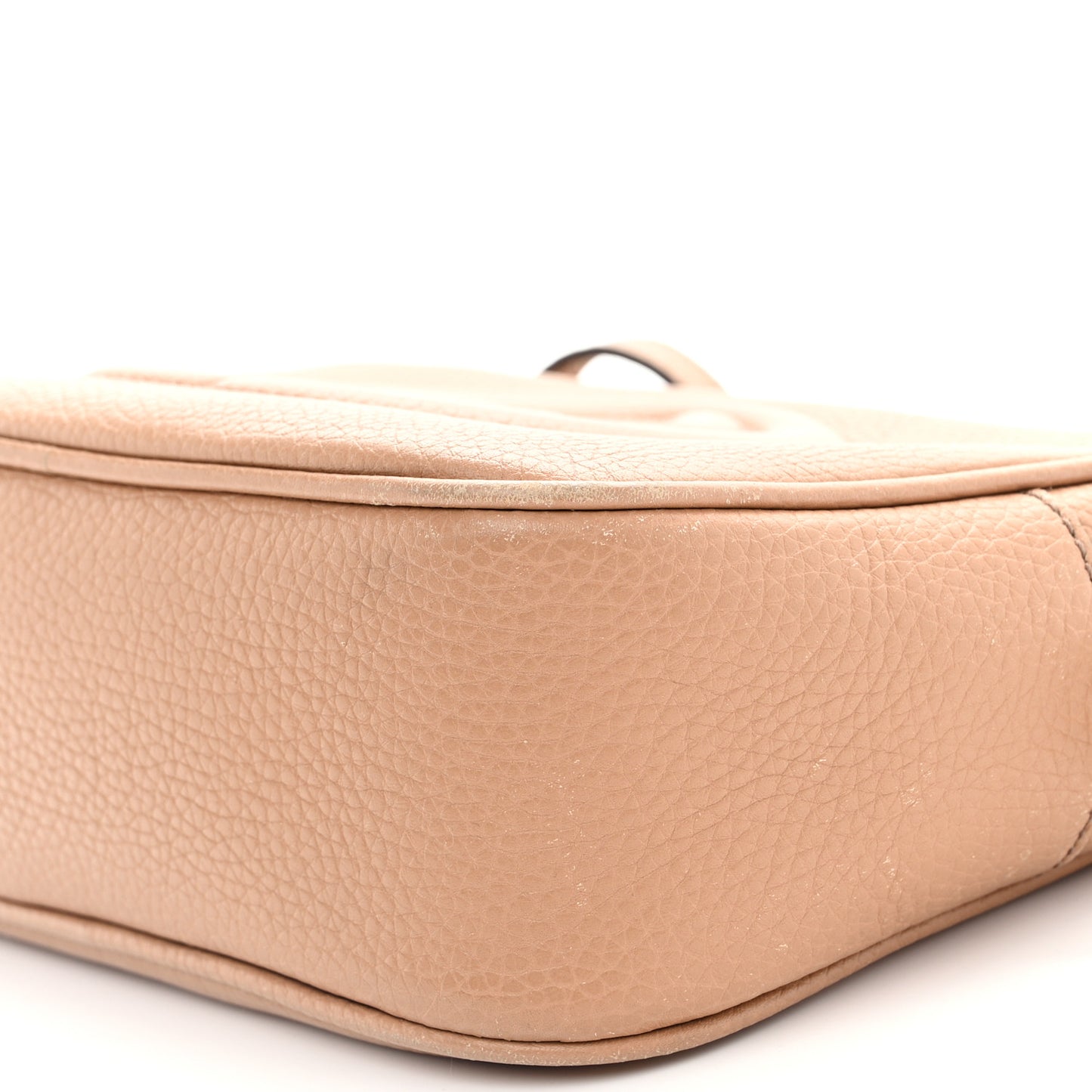 Pebbled Calfskin Small Soho Disco Bag Camelia