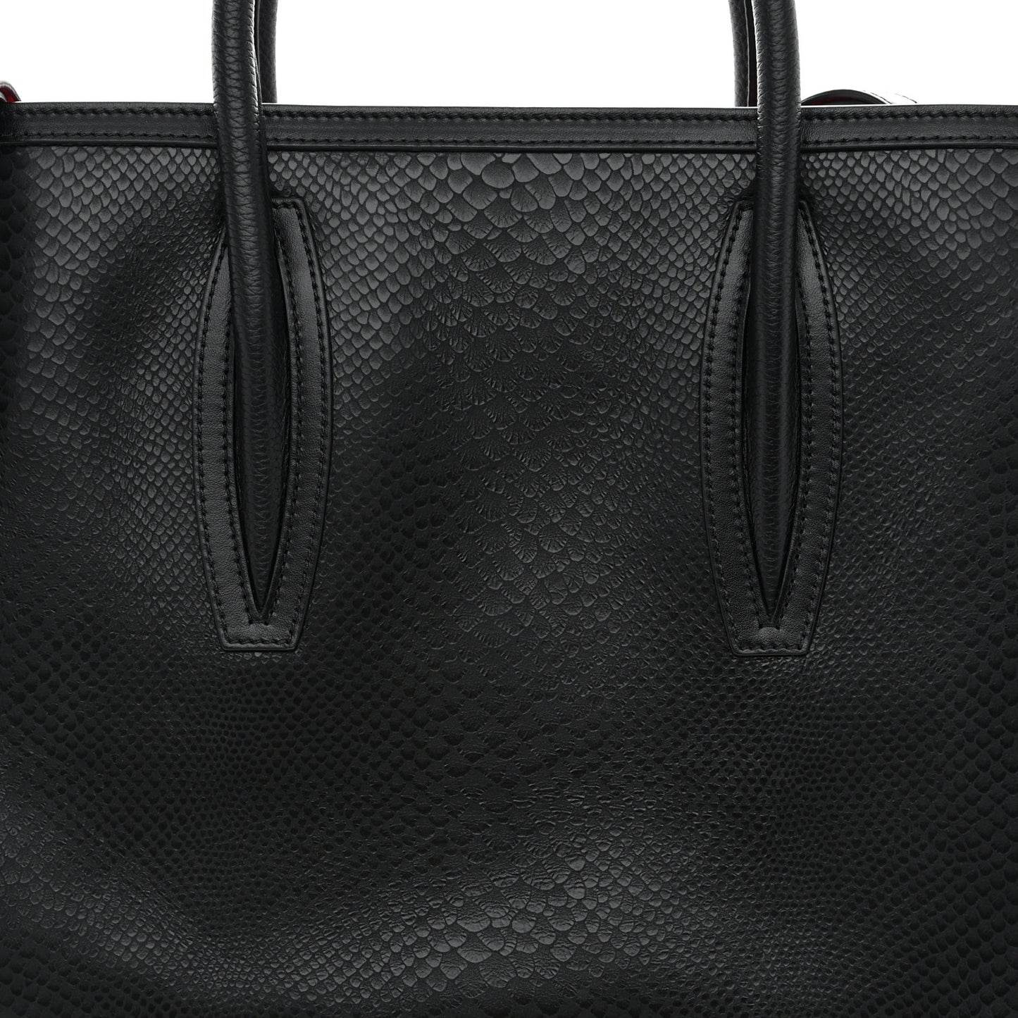 Snakeskin Medium Paloma Tote Black