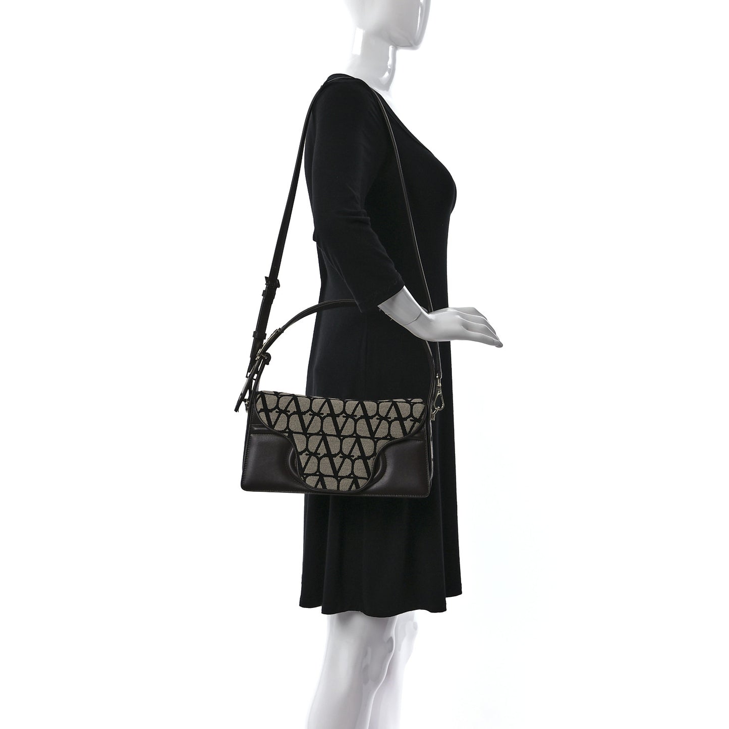 Toile Iconographe Goatskin Le Grand Deuxieme Shoulder Bag Naturale Black Fondant
