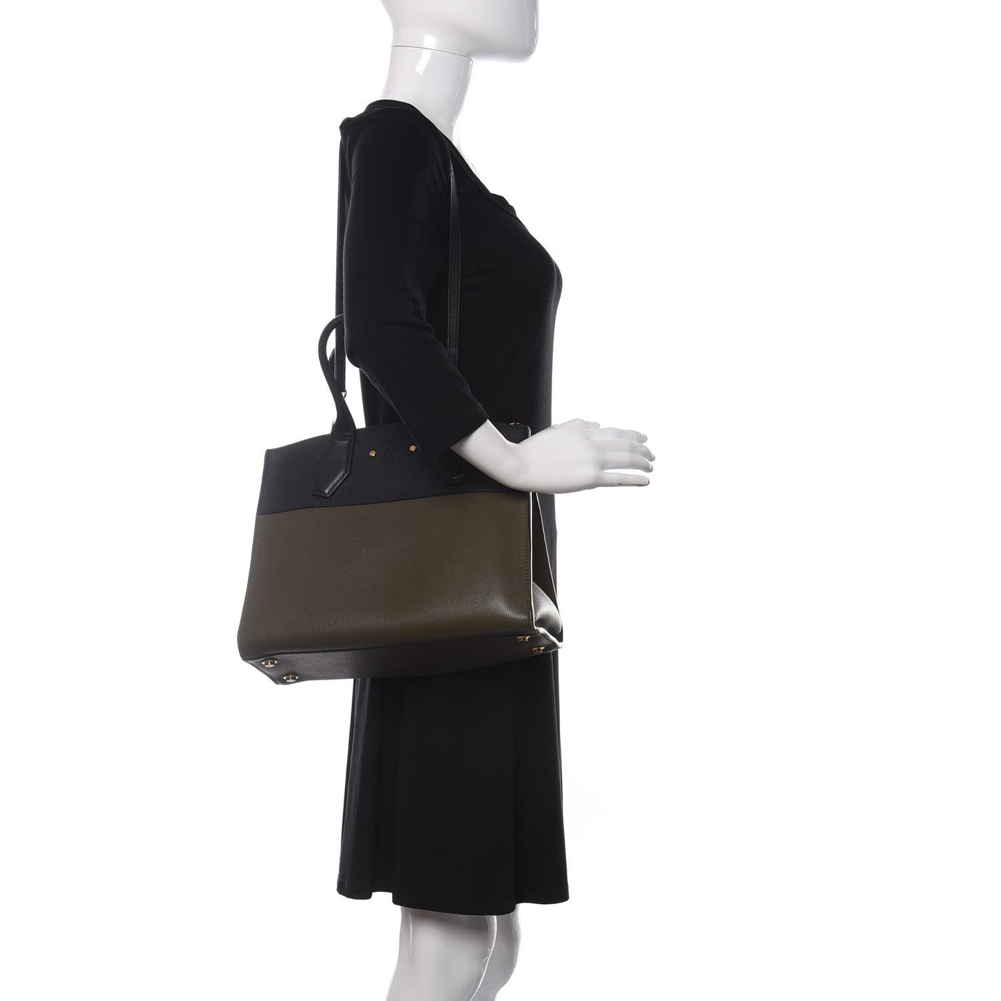 Calfskin City Steamer MM Kaki Black