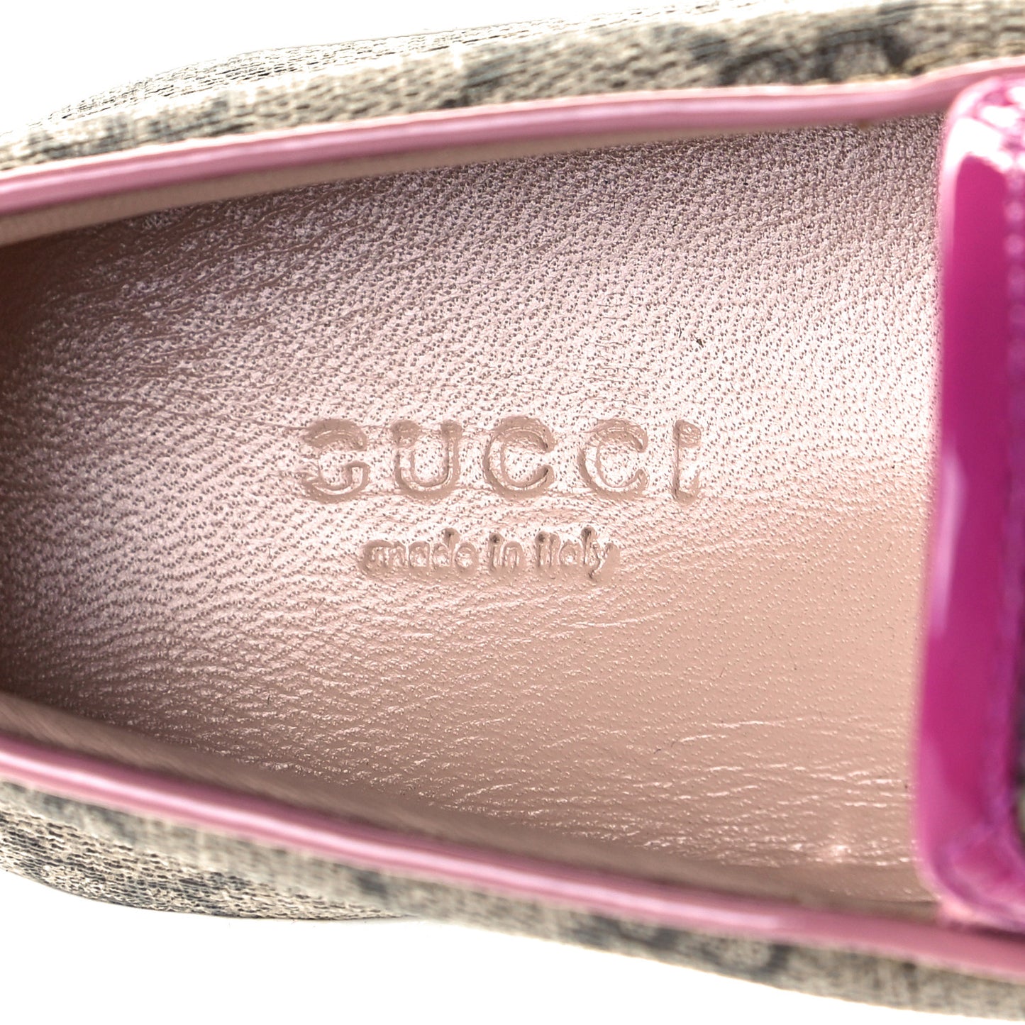 GG Supreme Monogram Womens Slip On Sneakers 35 Beige Ebony New Rosette Carmine Rose Sun Orange