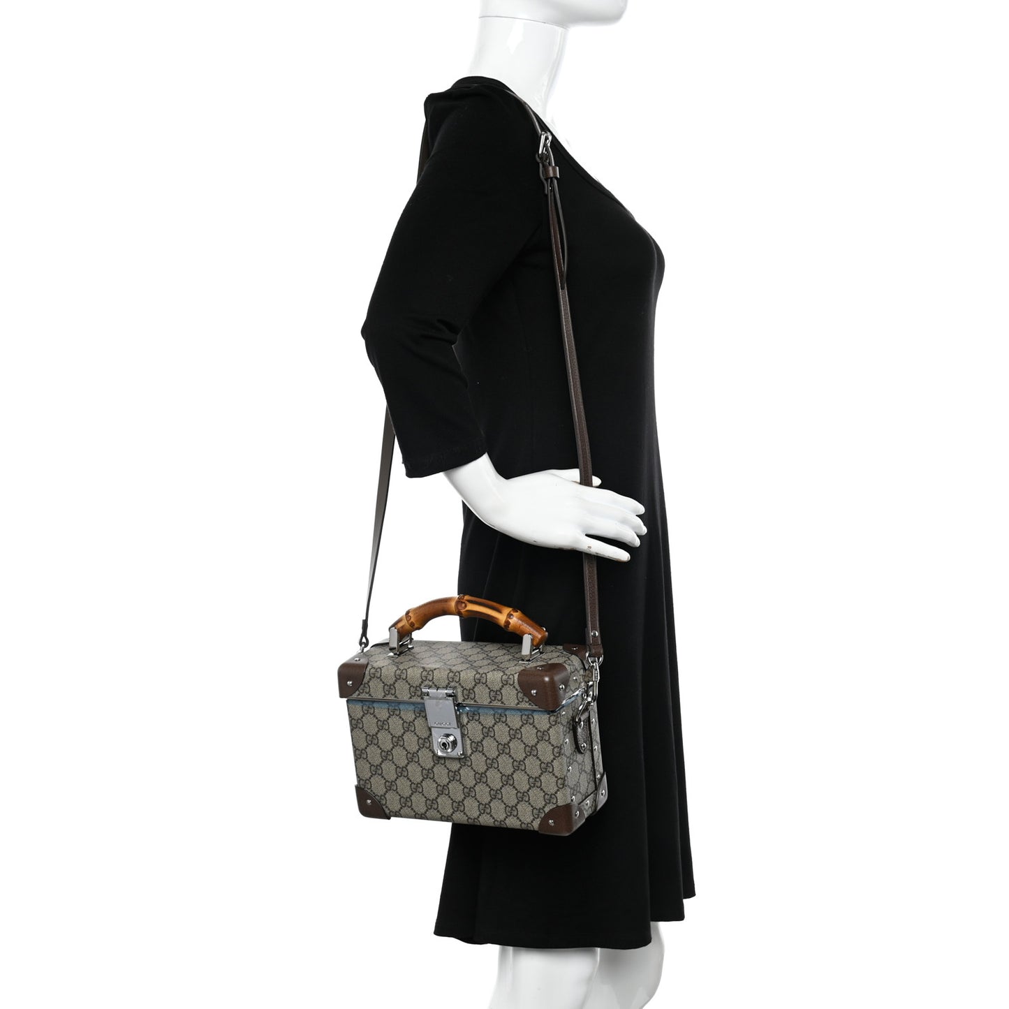 GG Supreme Monogram Globe-Trotter Beauty Case Brown