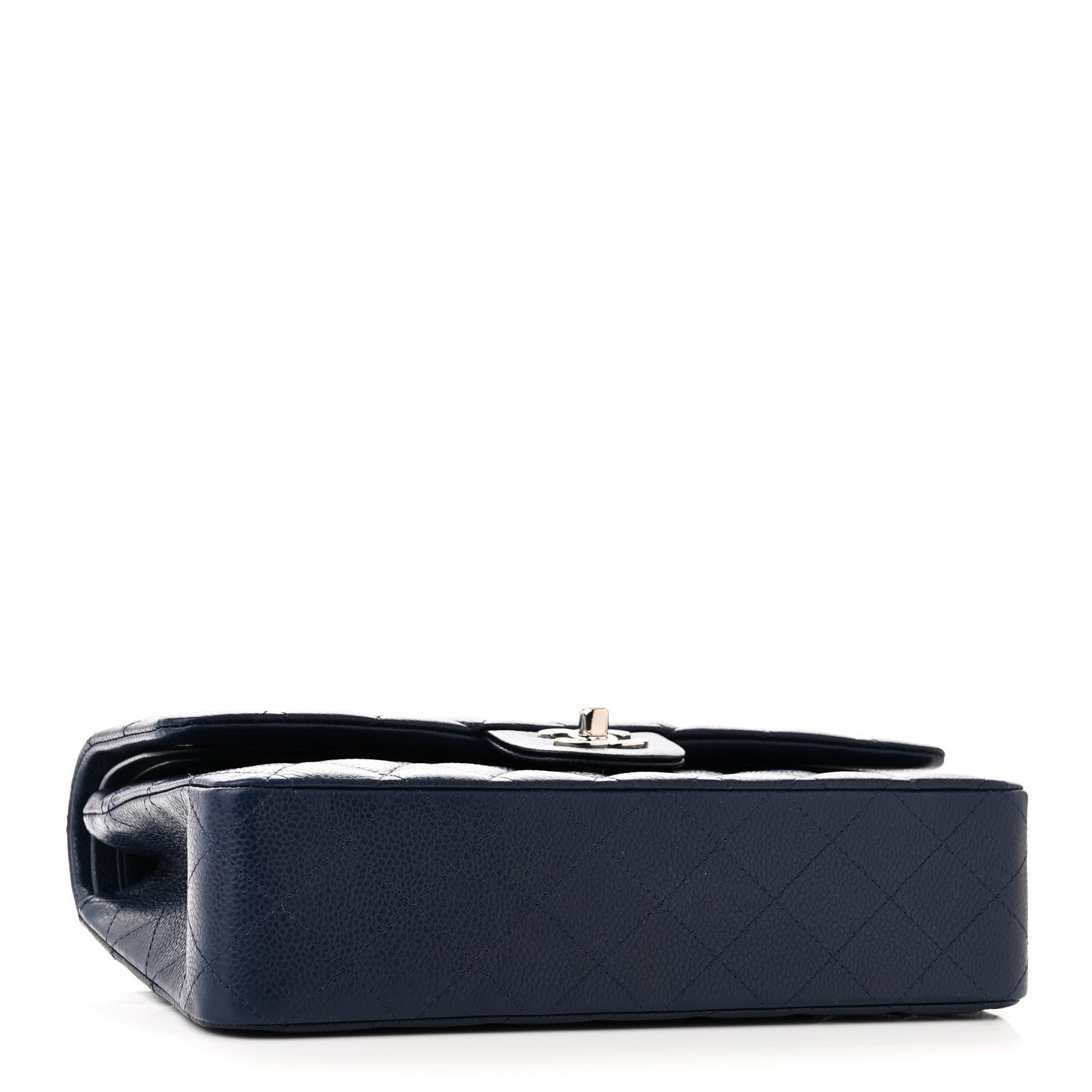 Chanel Caviar Quilted Medium Double Flap Blue 4 of 10