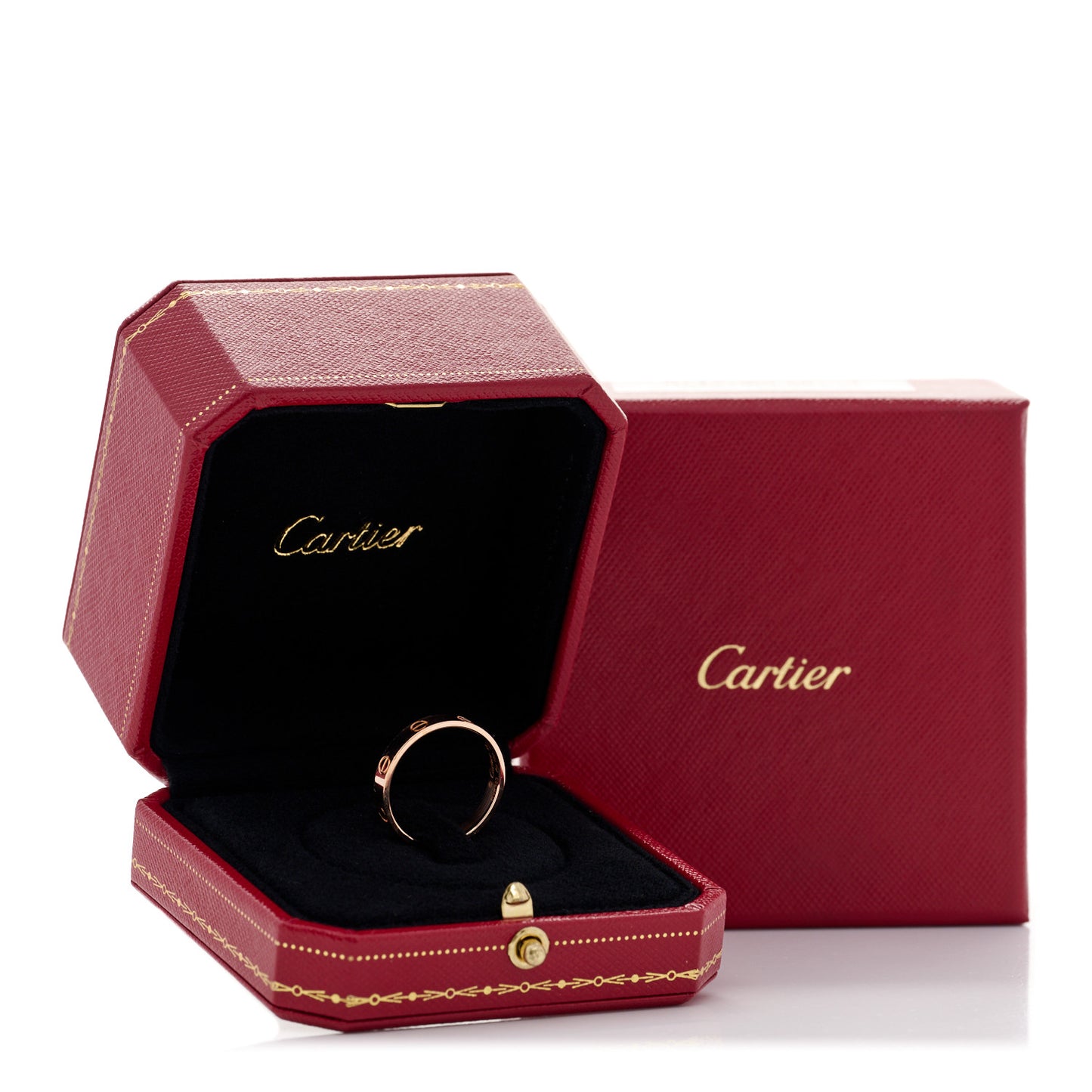 18K Pink Gold 3.5mm LOVE Wedding Band Ring 59 8.75