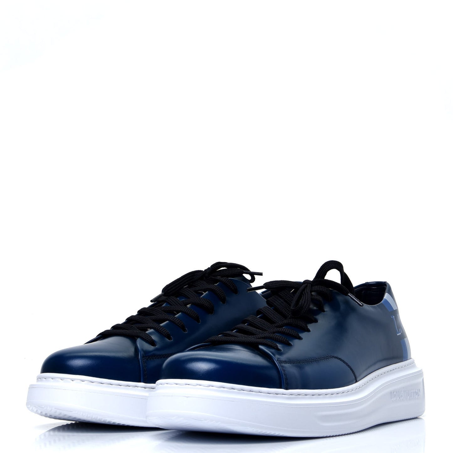Calfskin Mens LV Beverly Hills Sneakers 8 Marine