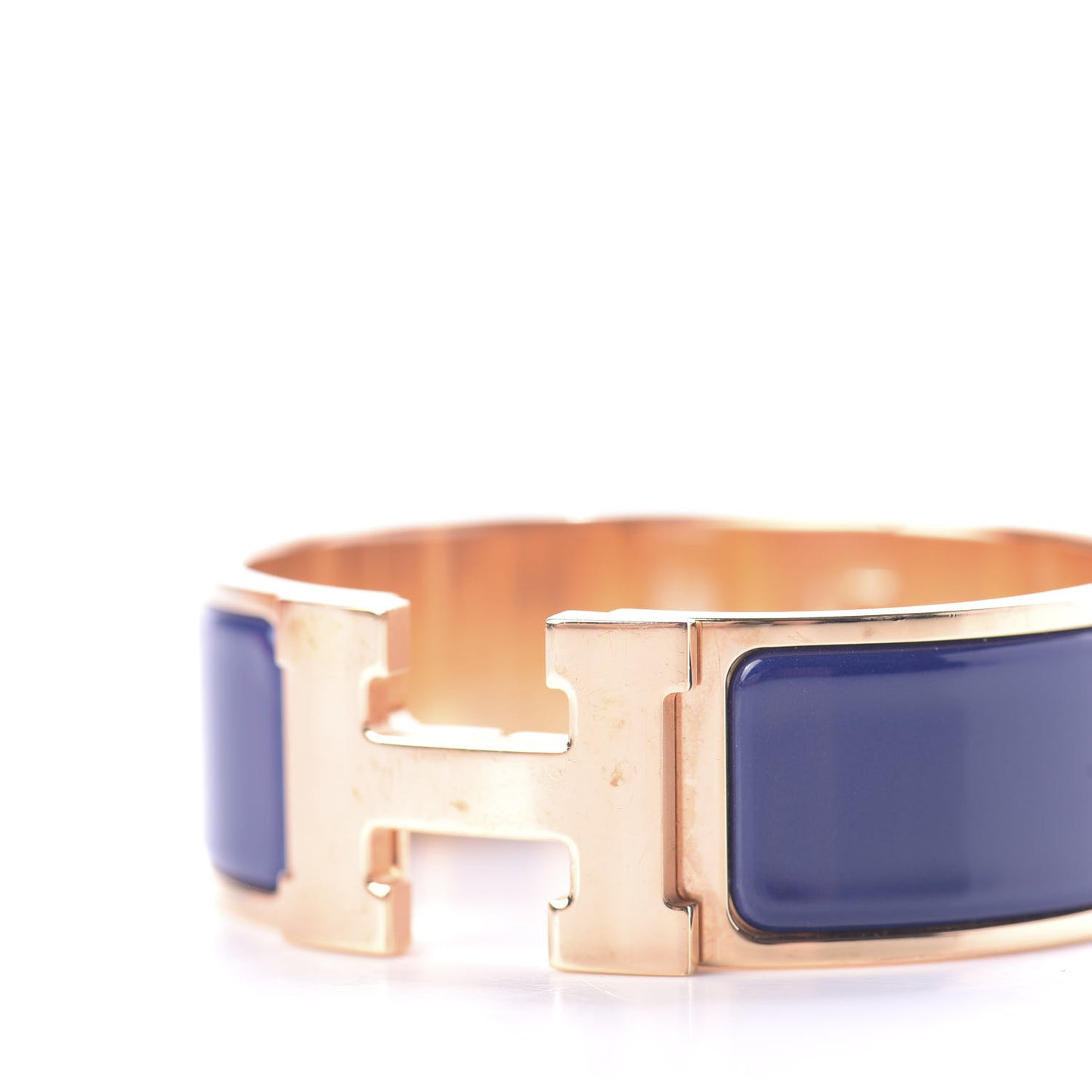 Enamel Wide Clic Clac H Bracelet PM Bleu Imperial