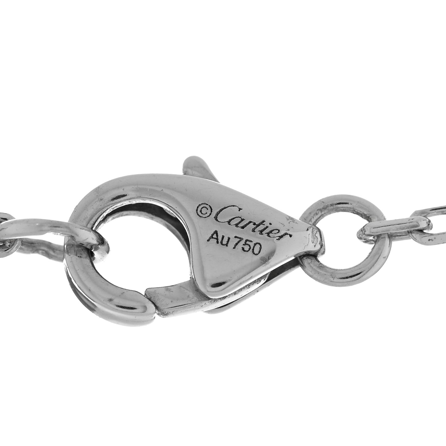 18K White Gold Diamond Interlocking LOVE Paved Necklace