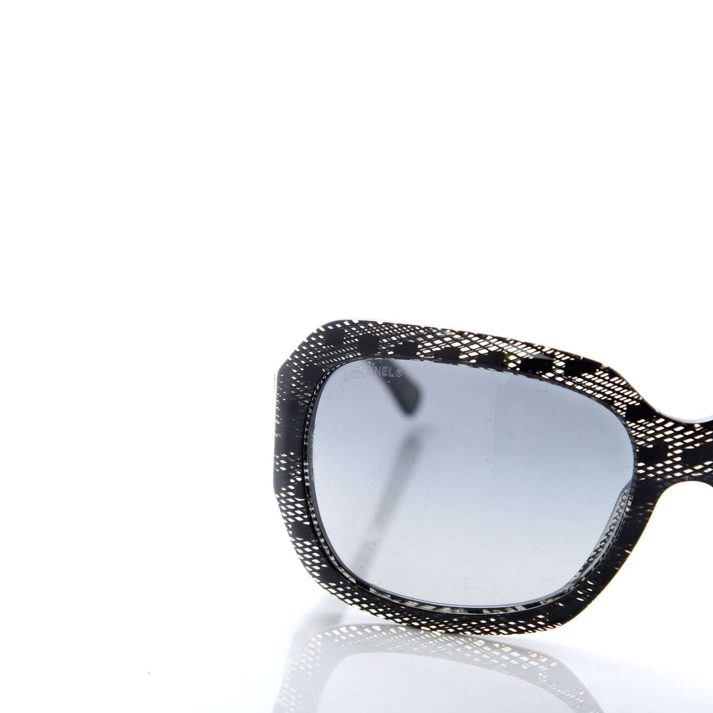 Acetate CC Lace Effect Sunglasses 5146 Black White