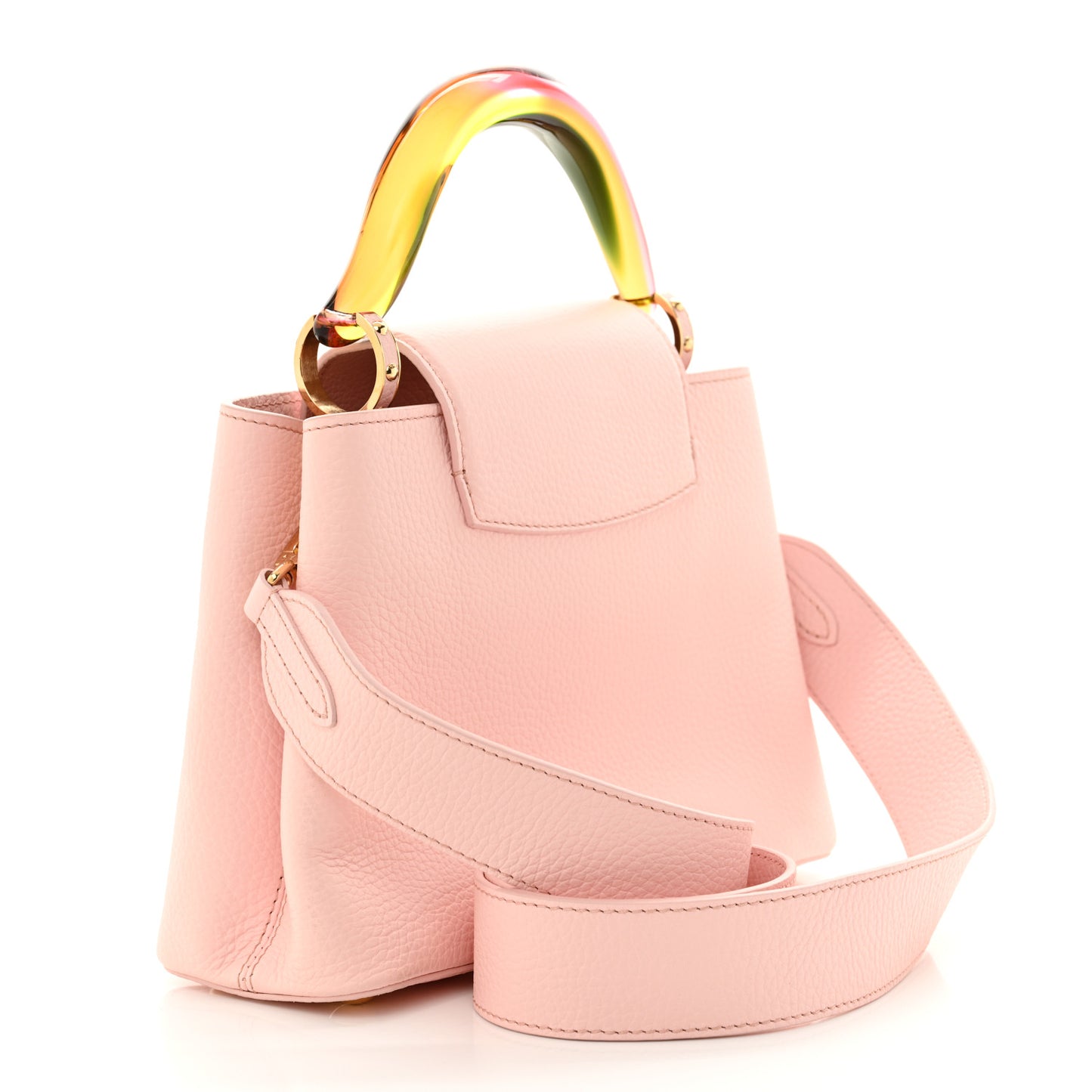 Taurillon Resin Murano Capucines BB Rose Jasmin