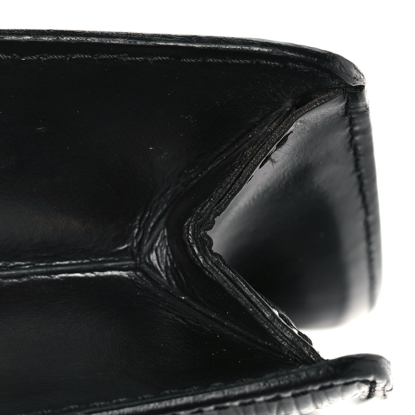 Epi Pochette Sellier Dragonne Clutch Black