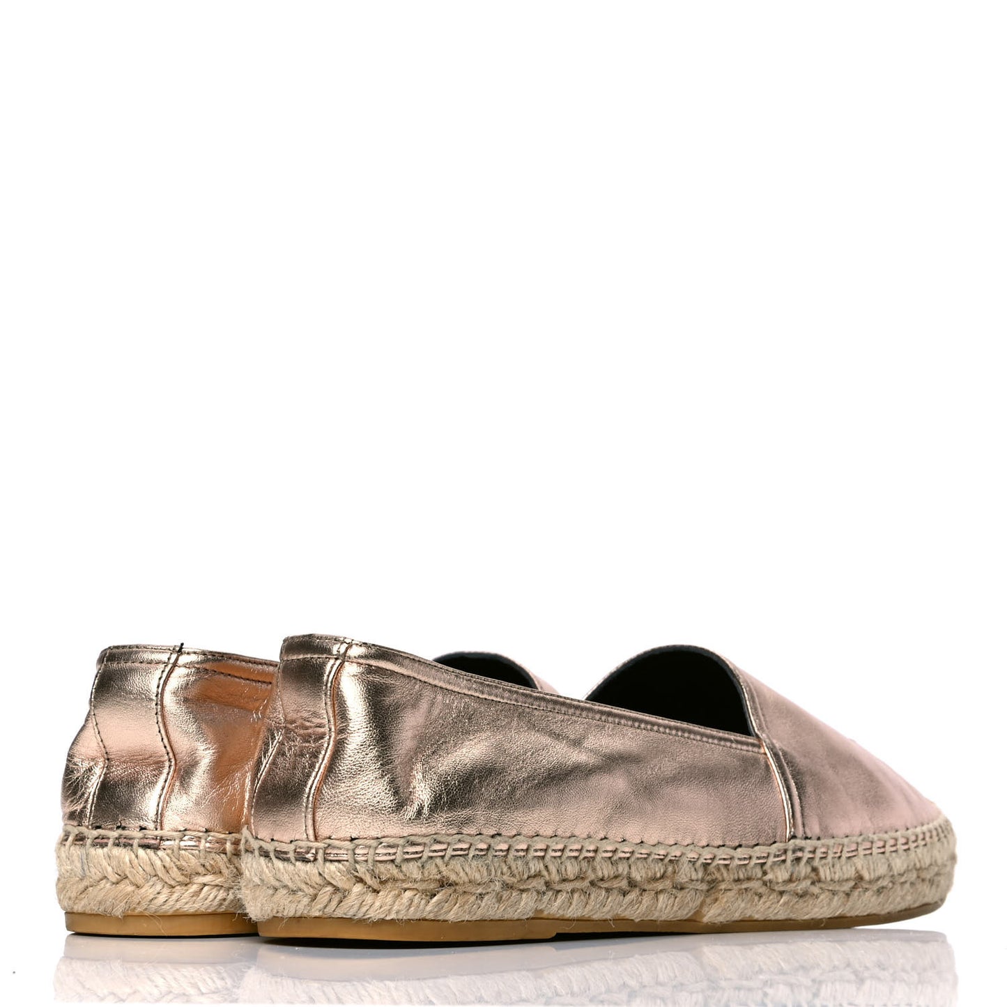 Metallic Lambskin Monogram Espadrilles 39 Blush