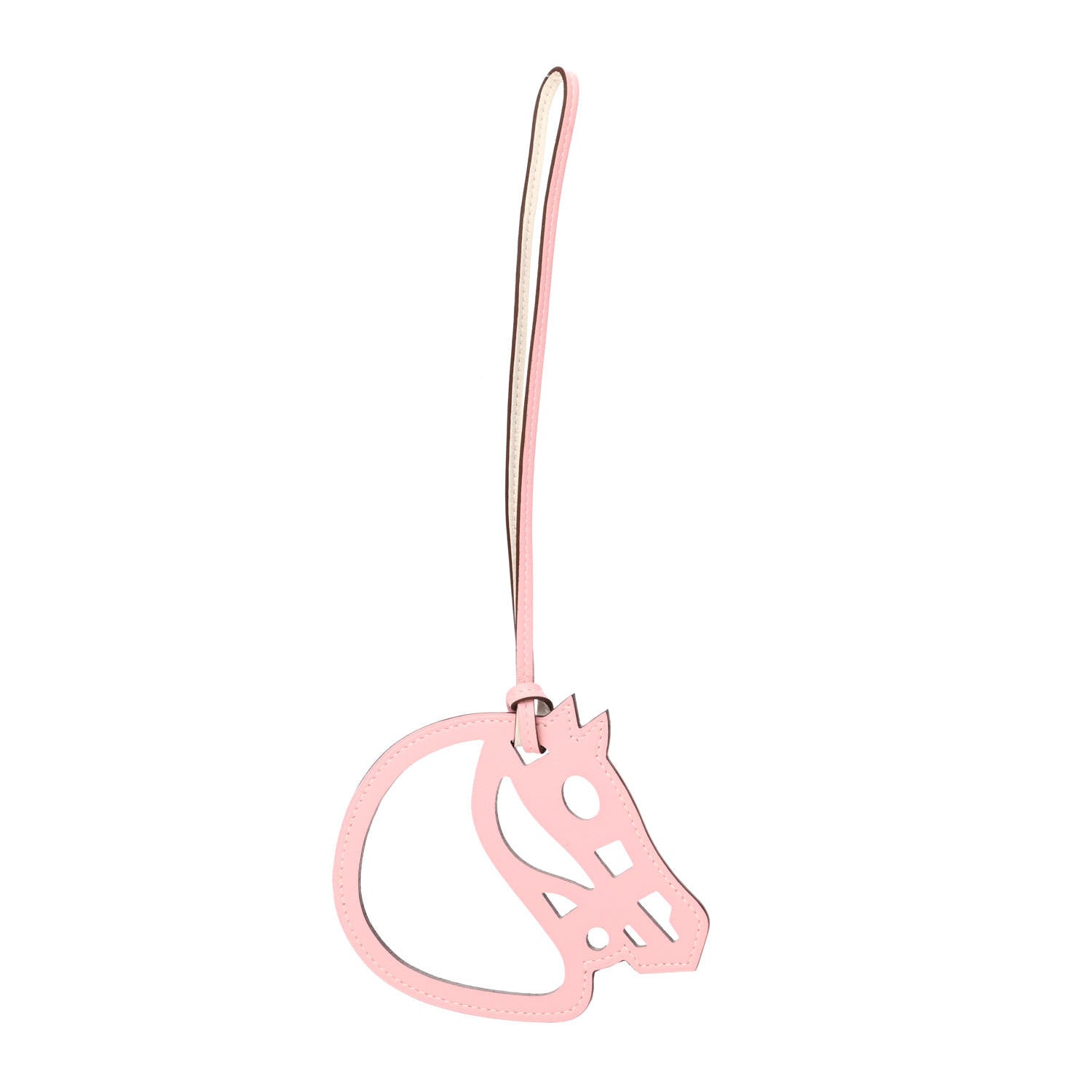 Hermes Swift Paddock Cheval Horse Bag Charm Rose Sakura White 1 of 3