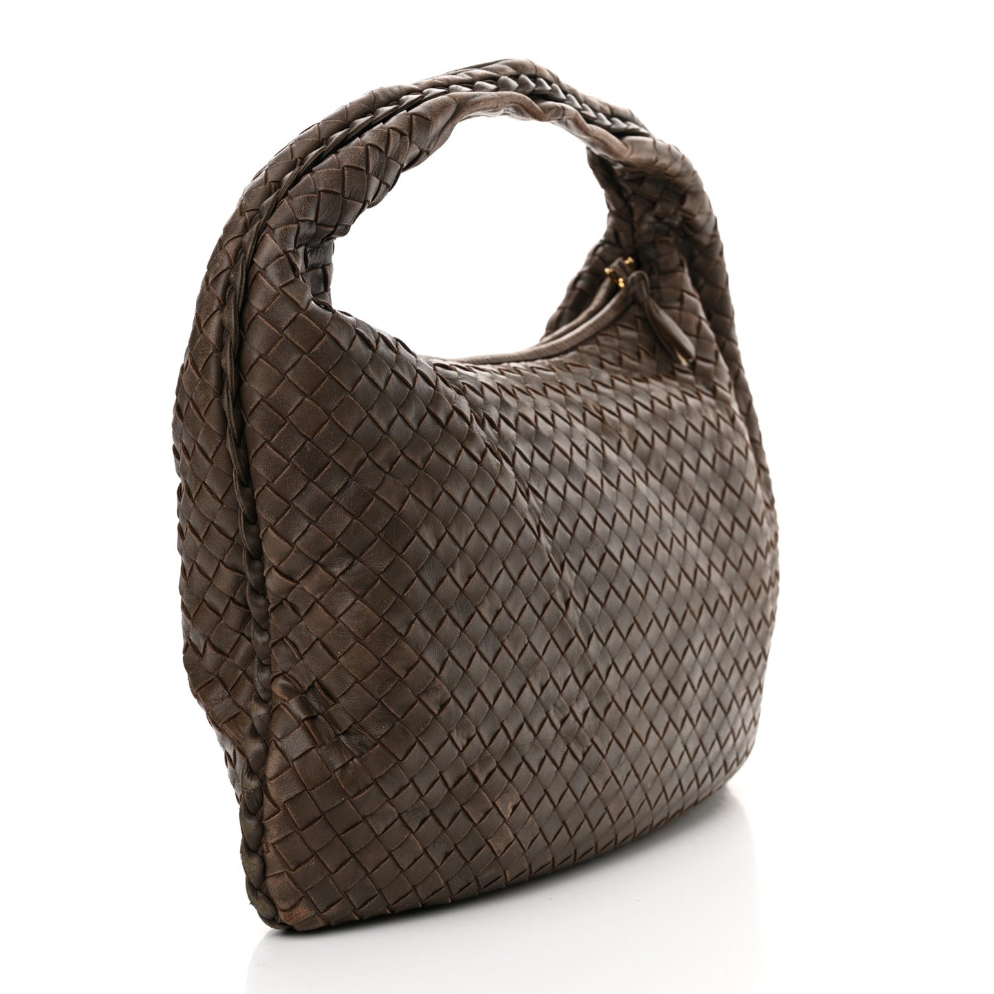Nappa Intrecciato Medium Veneta Hobo Ebano