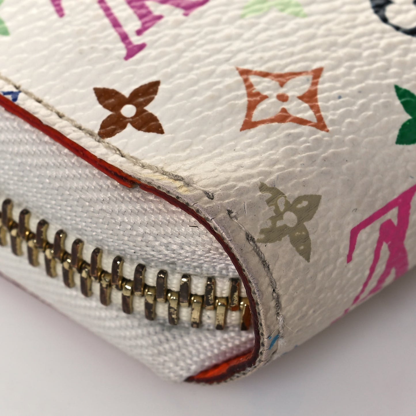 Monogram Multicolor Zippy Wallet White Litchi