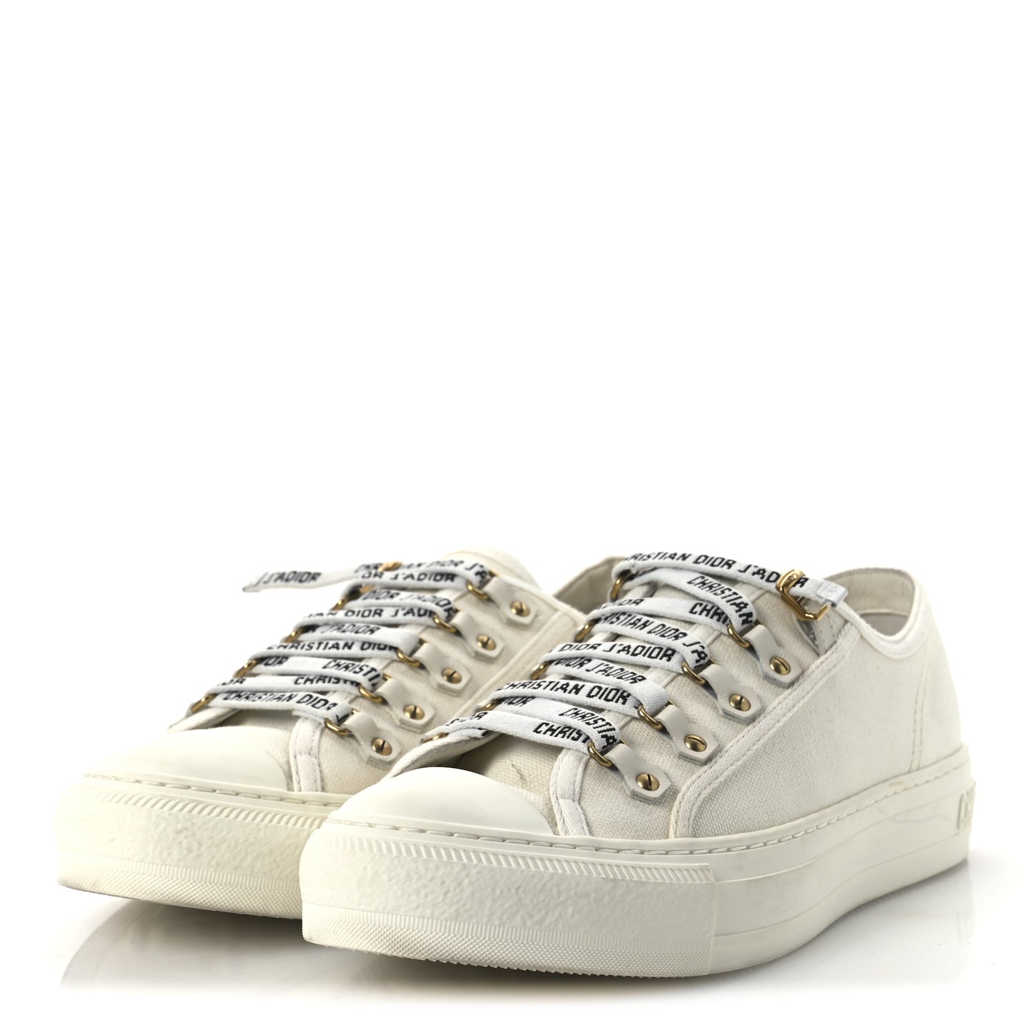 Canvas Walk'N'Dior Low Top Sneakers 39 White