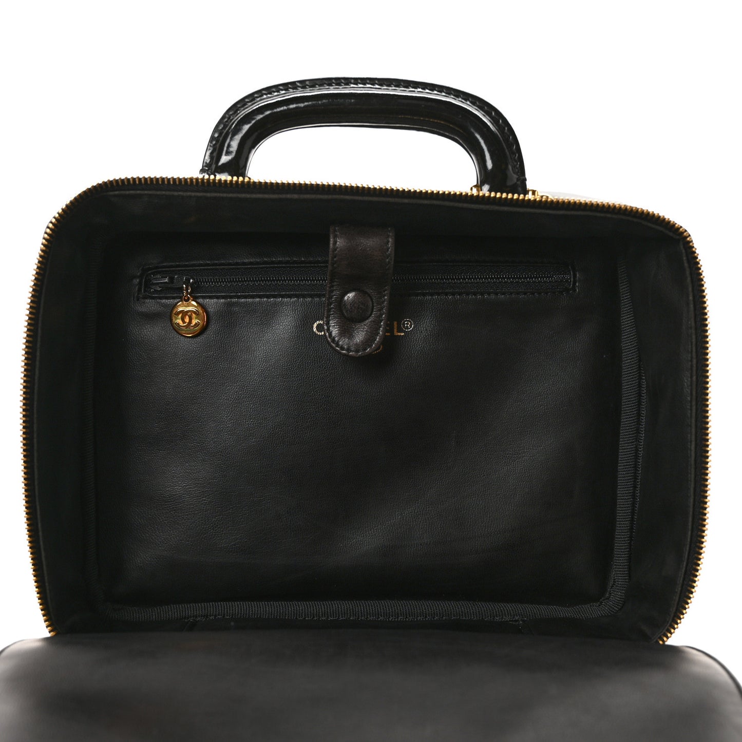 Patent CC Vanity Cosmetic Case Black