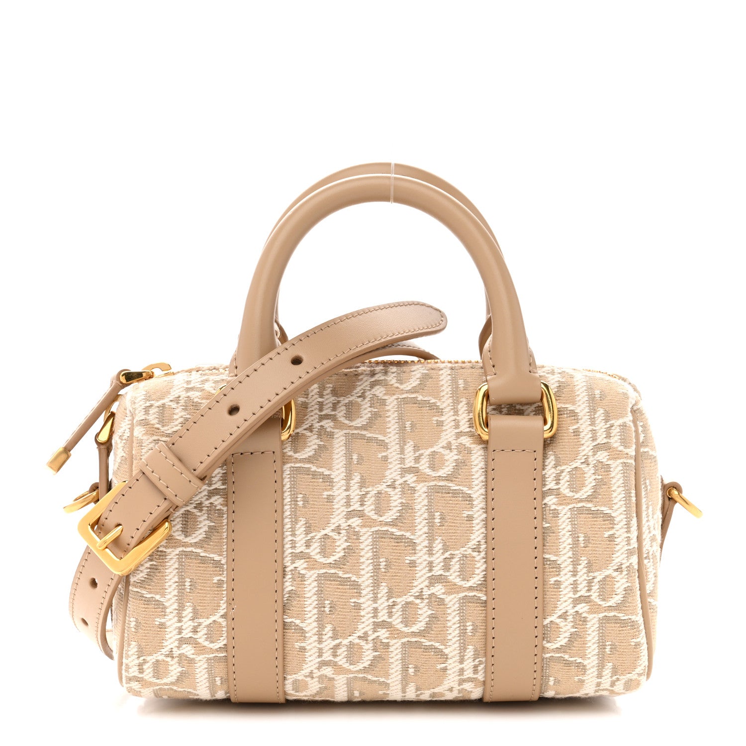Christian Dior Oblique Chambray Groove 17 Bag Natural 1838346