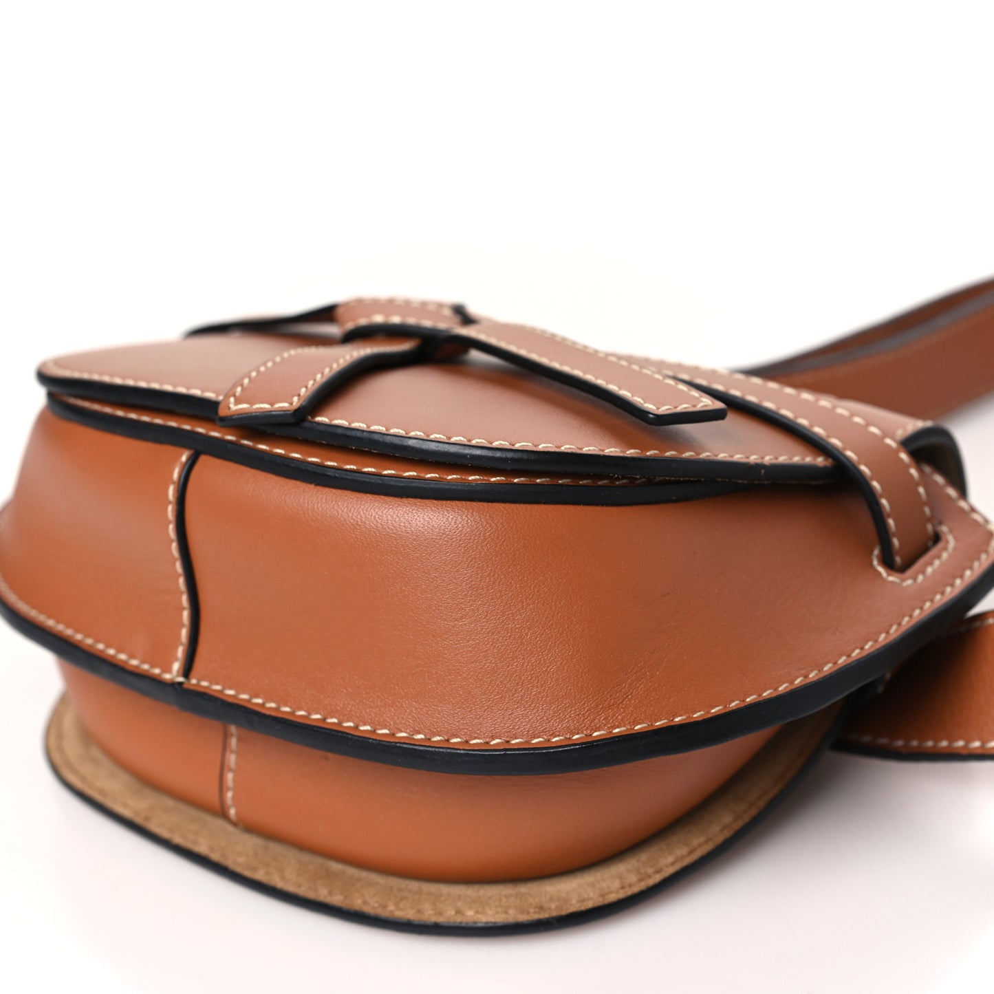 Calfskin Mini Gate Belt Bag Tan