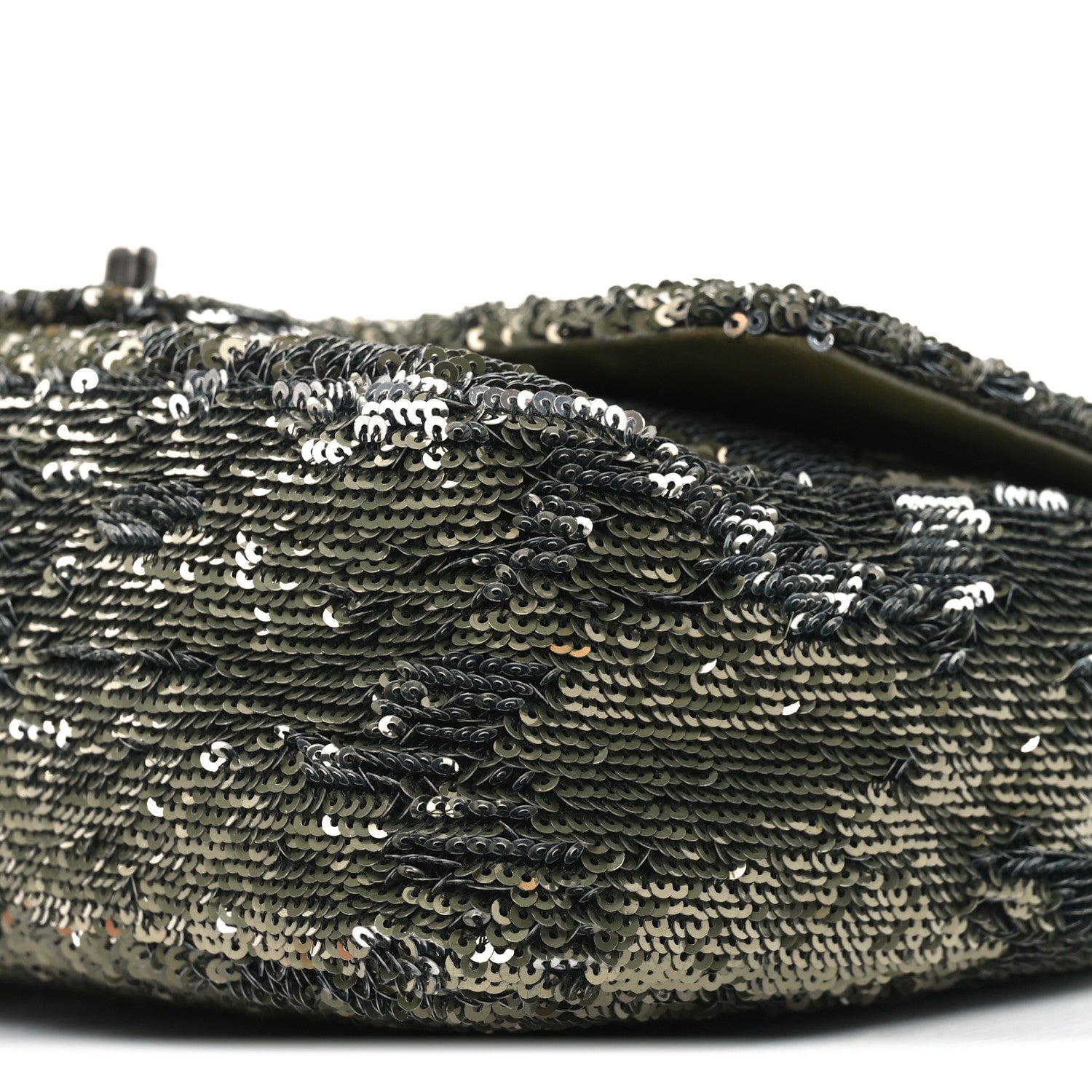Chanel Sequin Coco Cuba Medium Single Flap Khaki 10 of 10