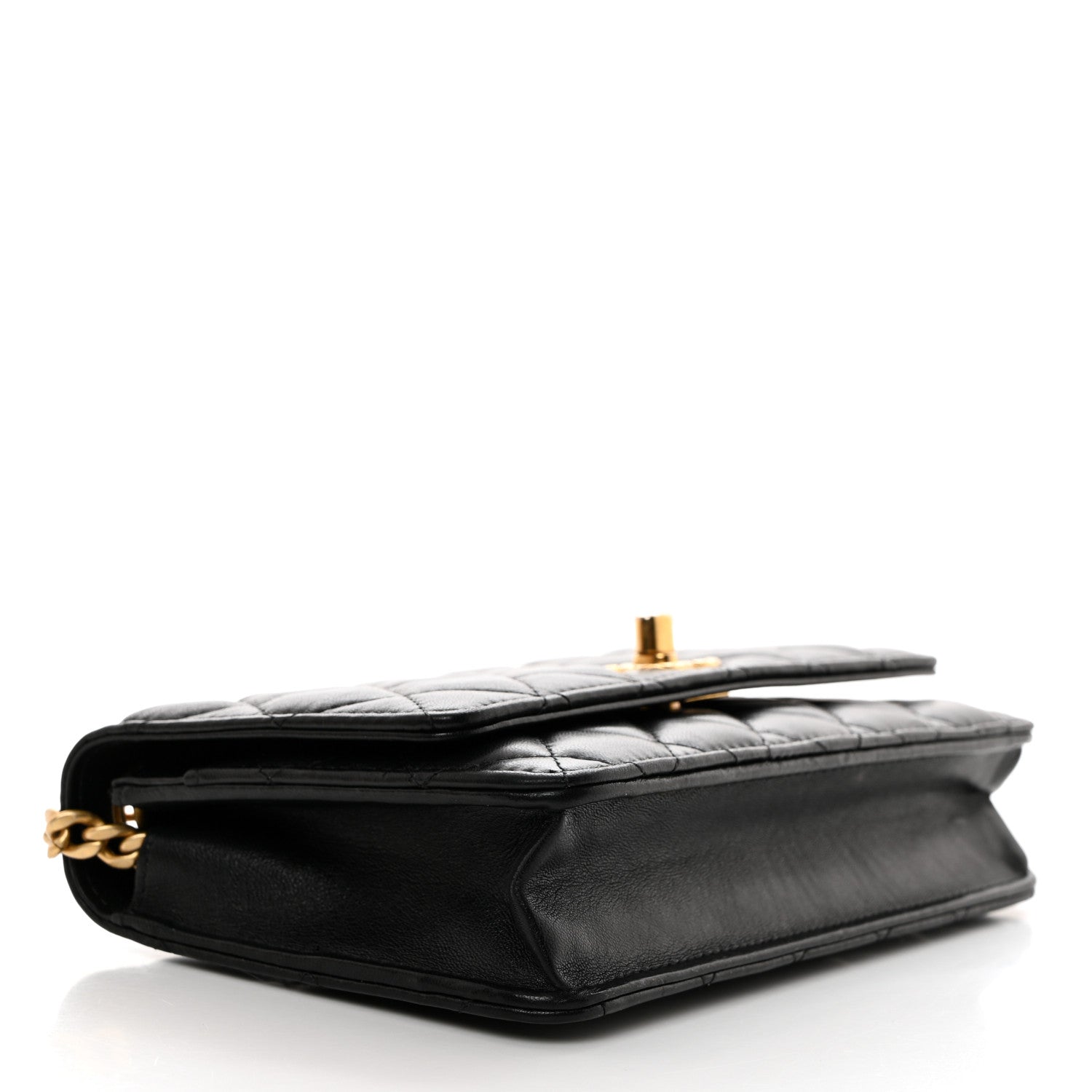 Chanel Lambskin Quilted Pillow Crush Wallet On Chain WOC Black 4 of 11