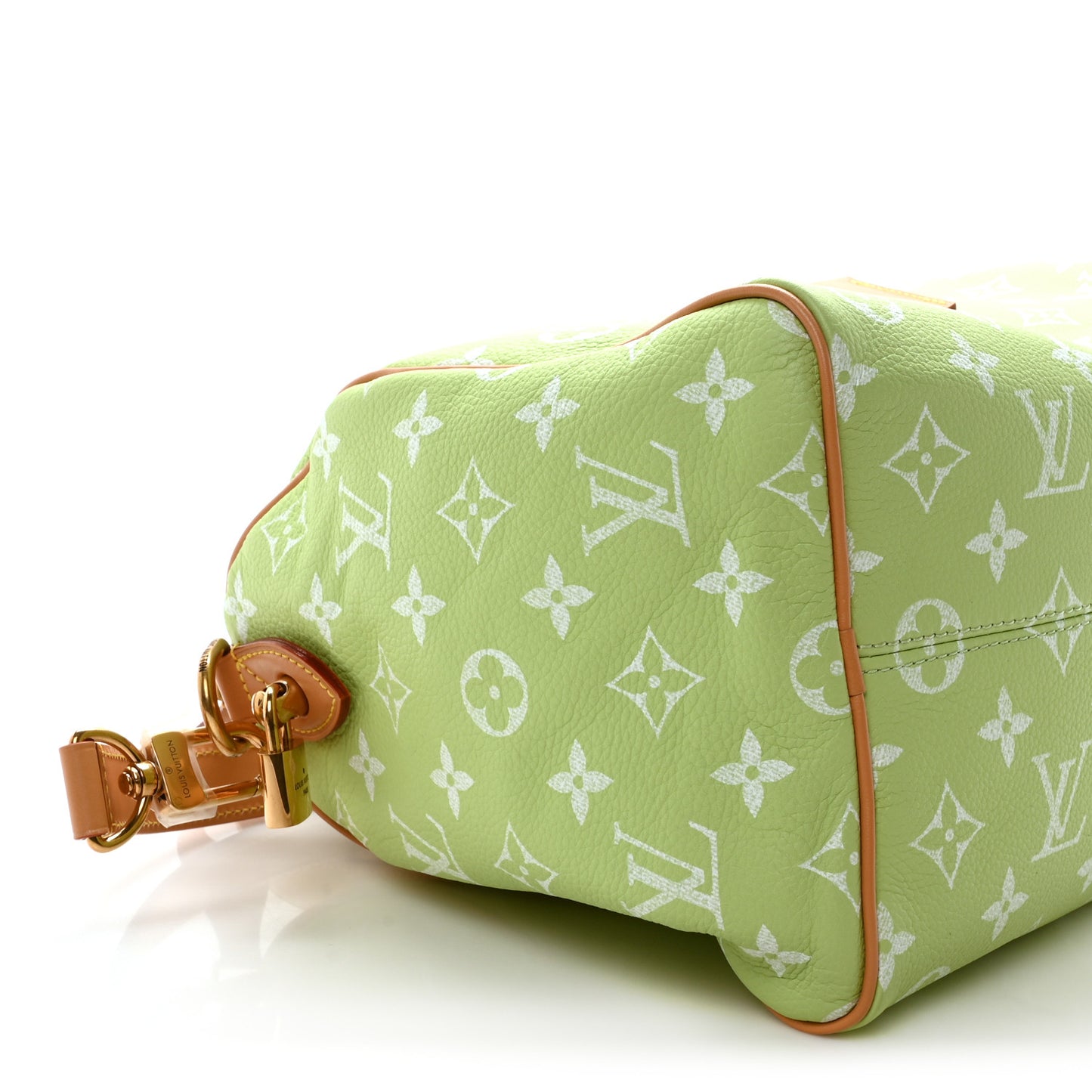 Calfskin Monogram Speedy P9 Bandouliere 30 Frozen Lime Vert Clair