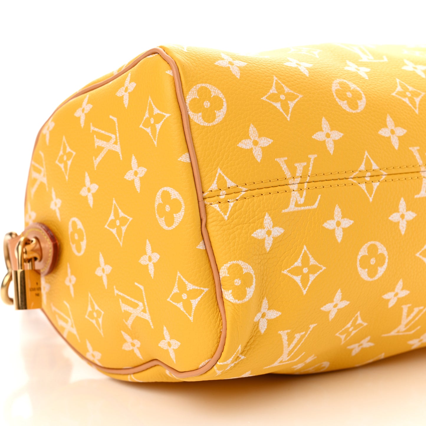 Calfskin Monogram Speedy P9 Bandouliere 25 Jaune Mat