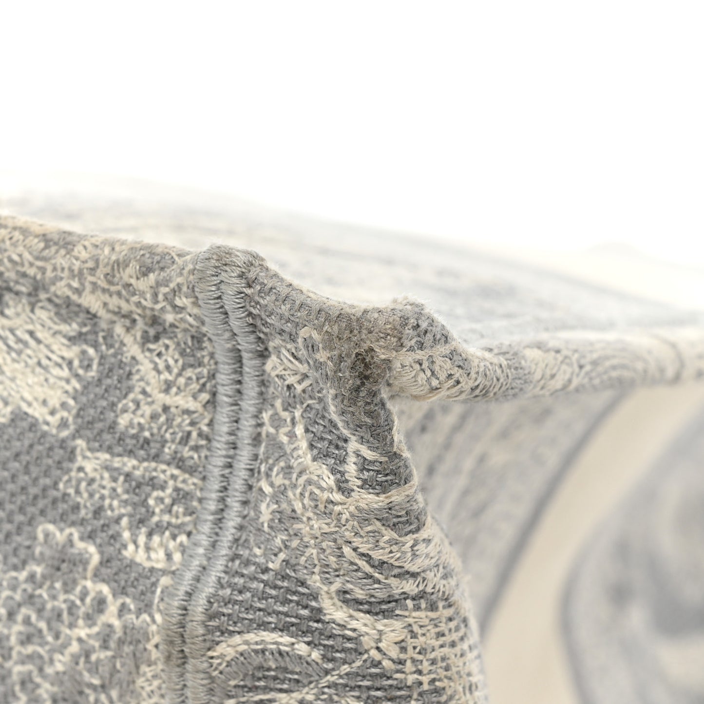 Canvas Embroidered Medium Dioriviera Toile De Jouy Reverse Book Tote Gray