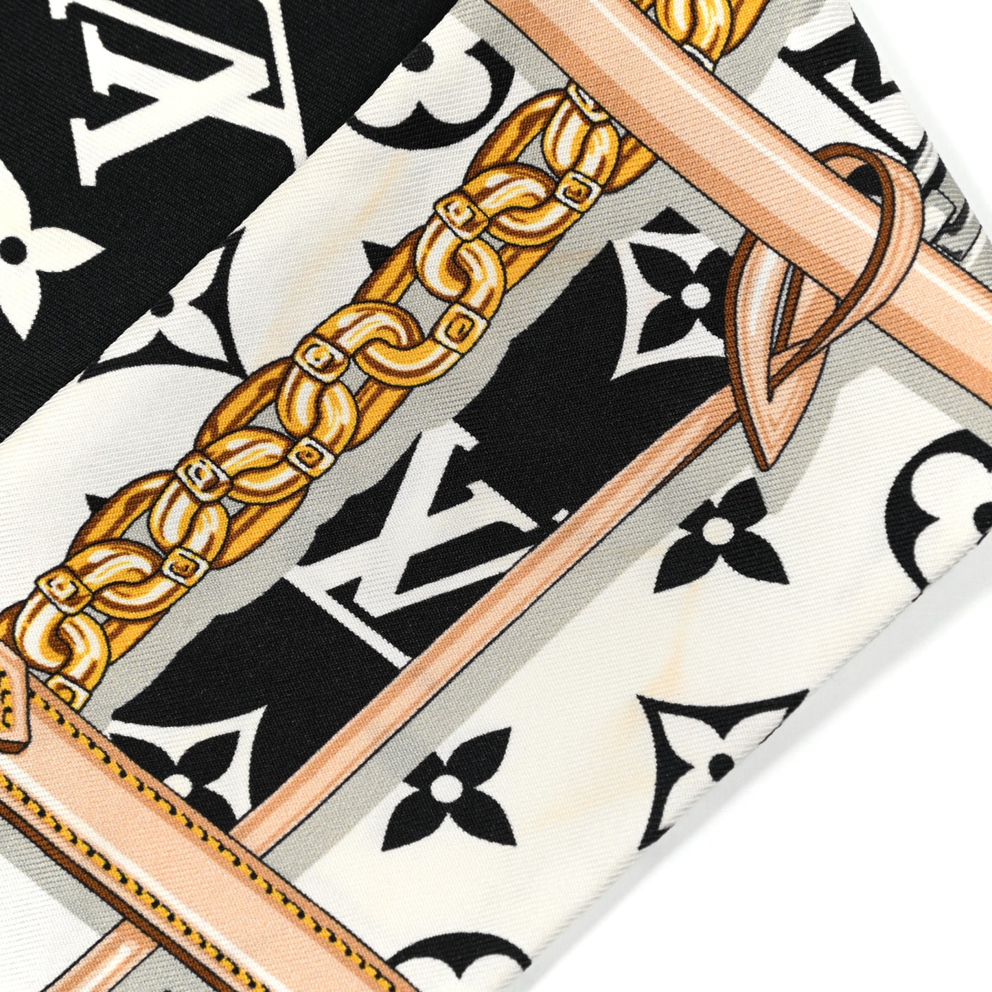Silk Monogram Confidential Bandeau Black