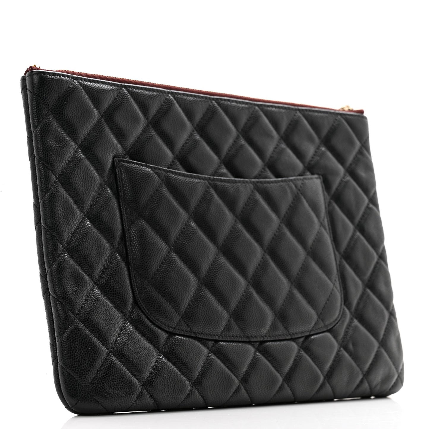 Caviar Quilted Medium Cosmetic Case Black